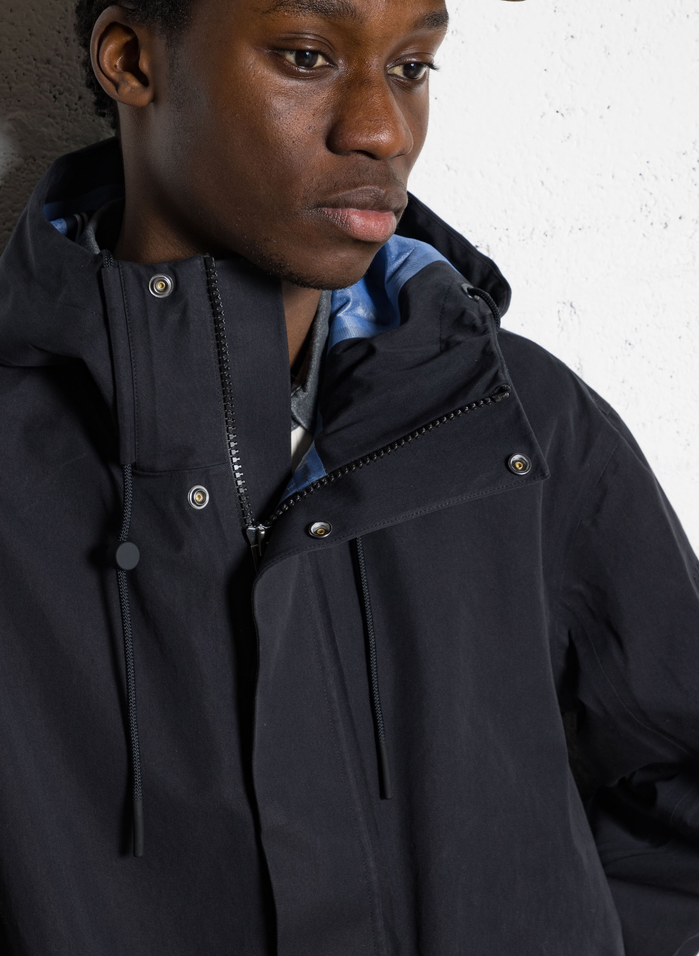 Parka à capuche en coton mélangé AIGLE Noir