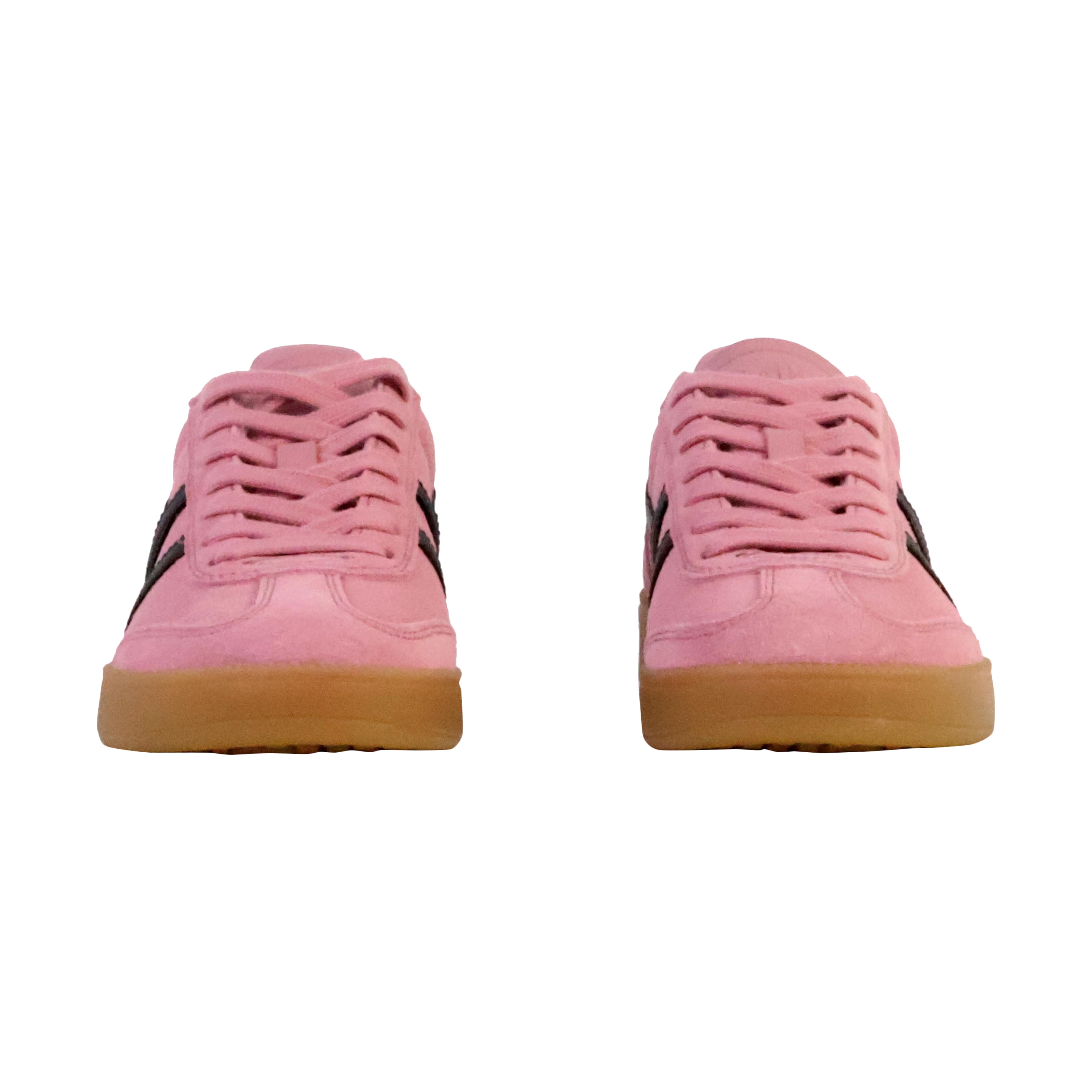 Leather basket sneaker Pink