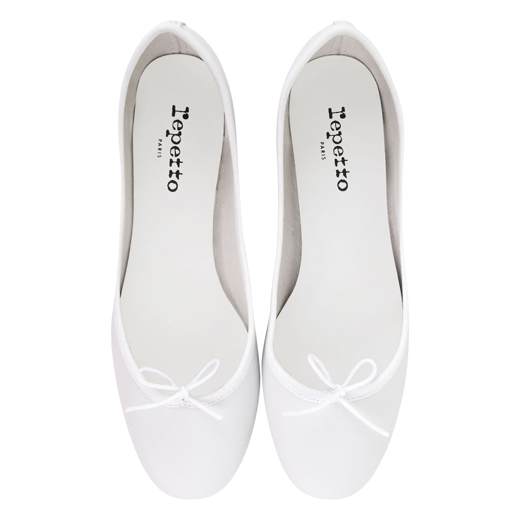 Ballerines à petits talons en cuir REPETTO Blanc