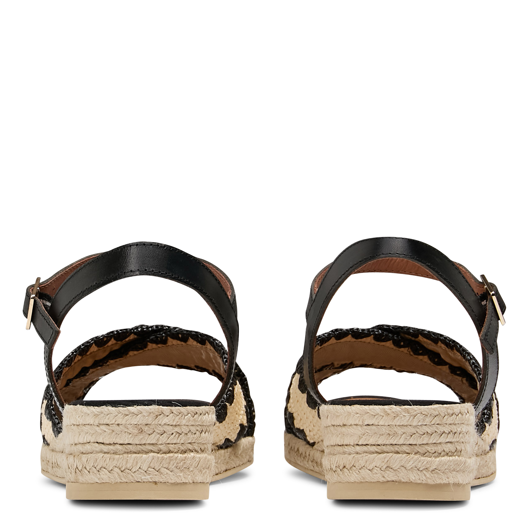 Espadrilles met kleine rieten hak MON SOULIER Beige