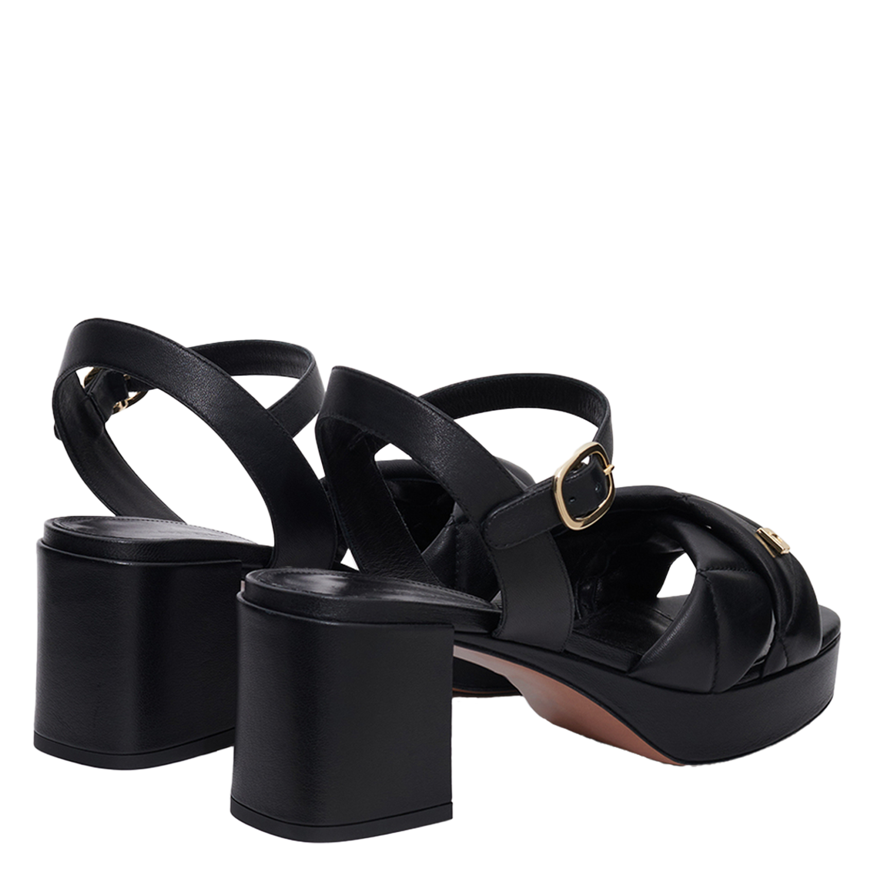 Plateau sandalen van gewatteerd leer GERARD DAREL Zwart