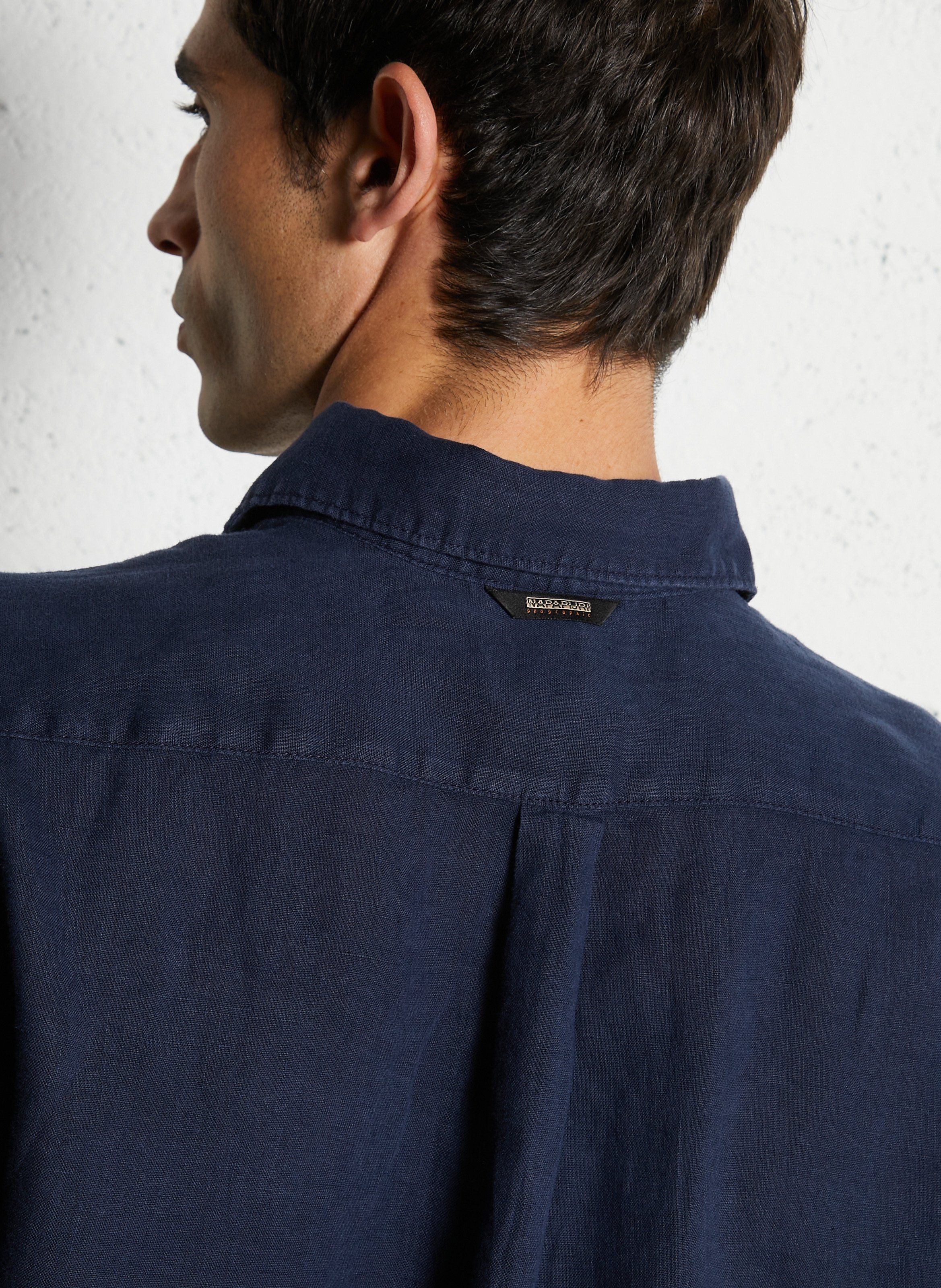 Straight linen shirt NAPAPIJRI Blue