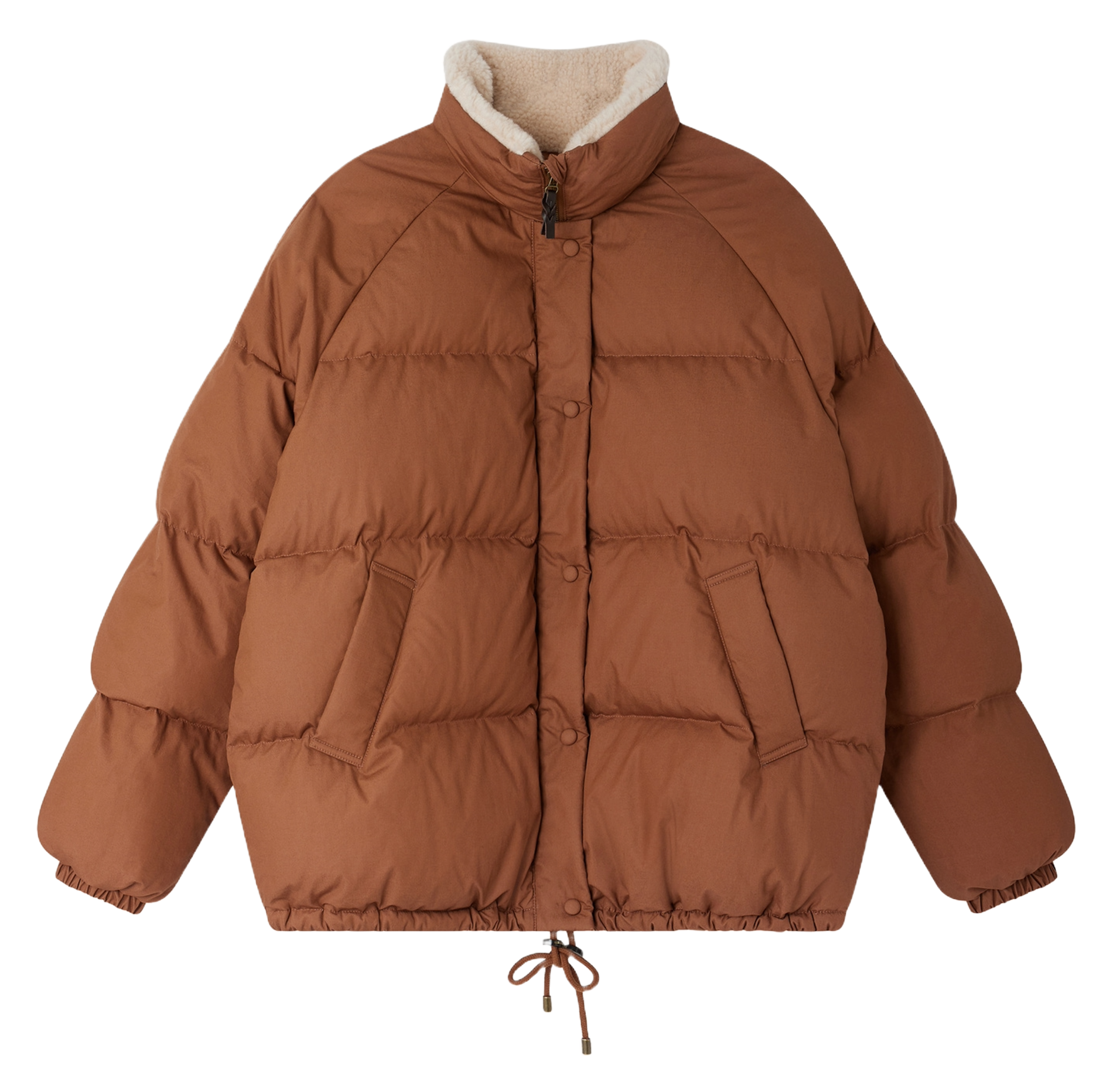 Oversize-Steppjacke mit Stehkragen SESSUN Braun