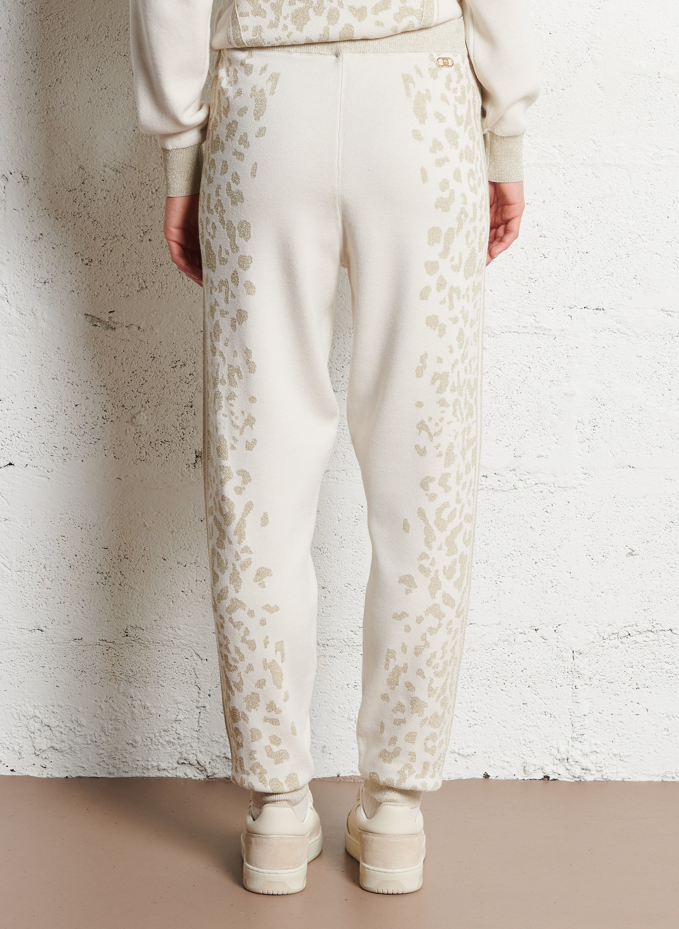 Jogginghose mit Jacquardmuster LIU JO Beige