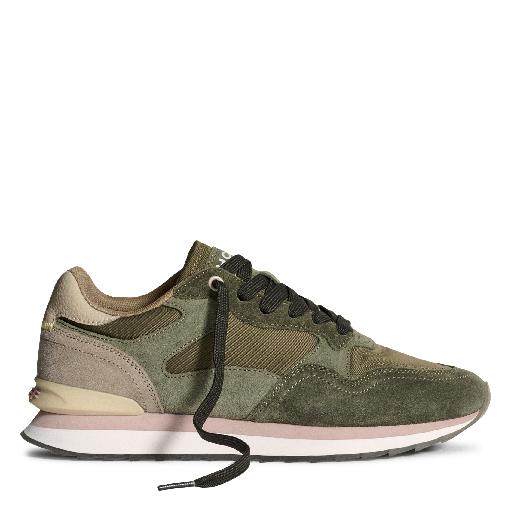 Low-top dual-material sneakers HOFF Khaki