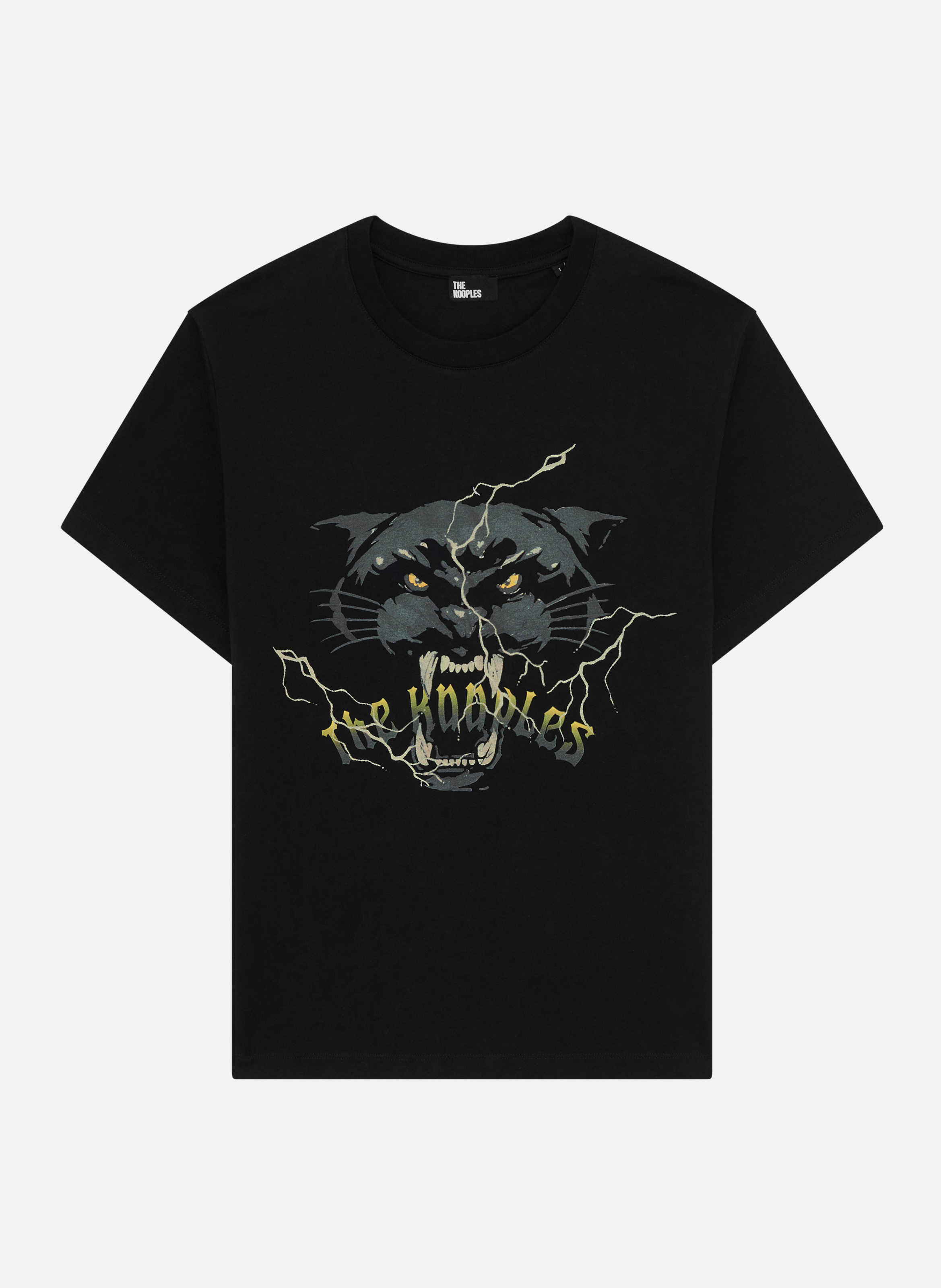 T-shirt with rhinestone screen print THE KOOPLES Black