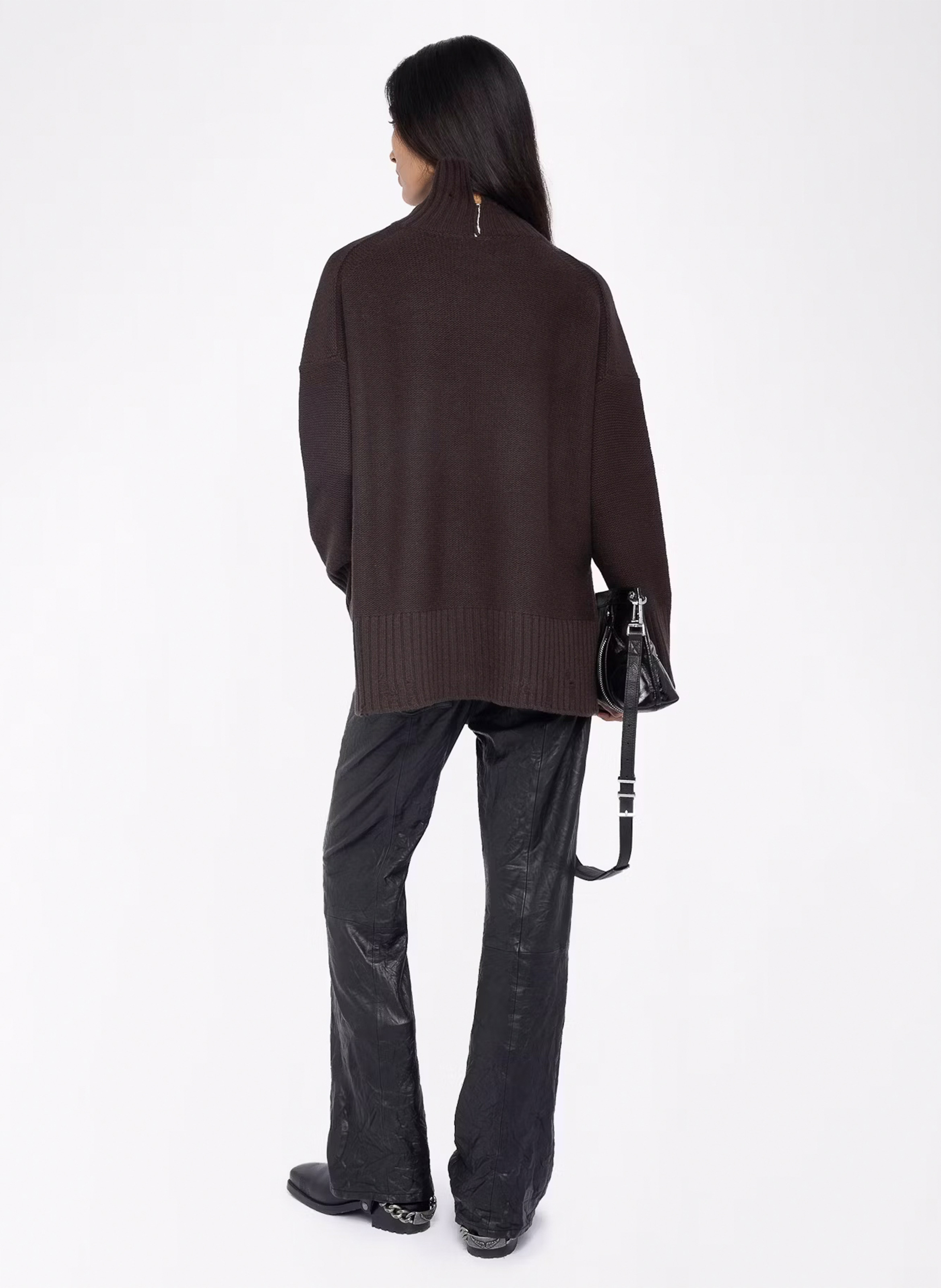 Printed wool high-neck jumper ZADIG&VOLTAIRE Brown