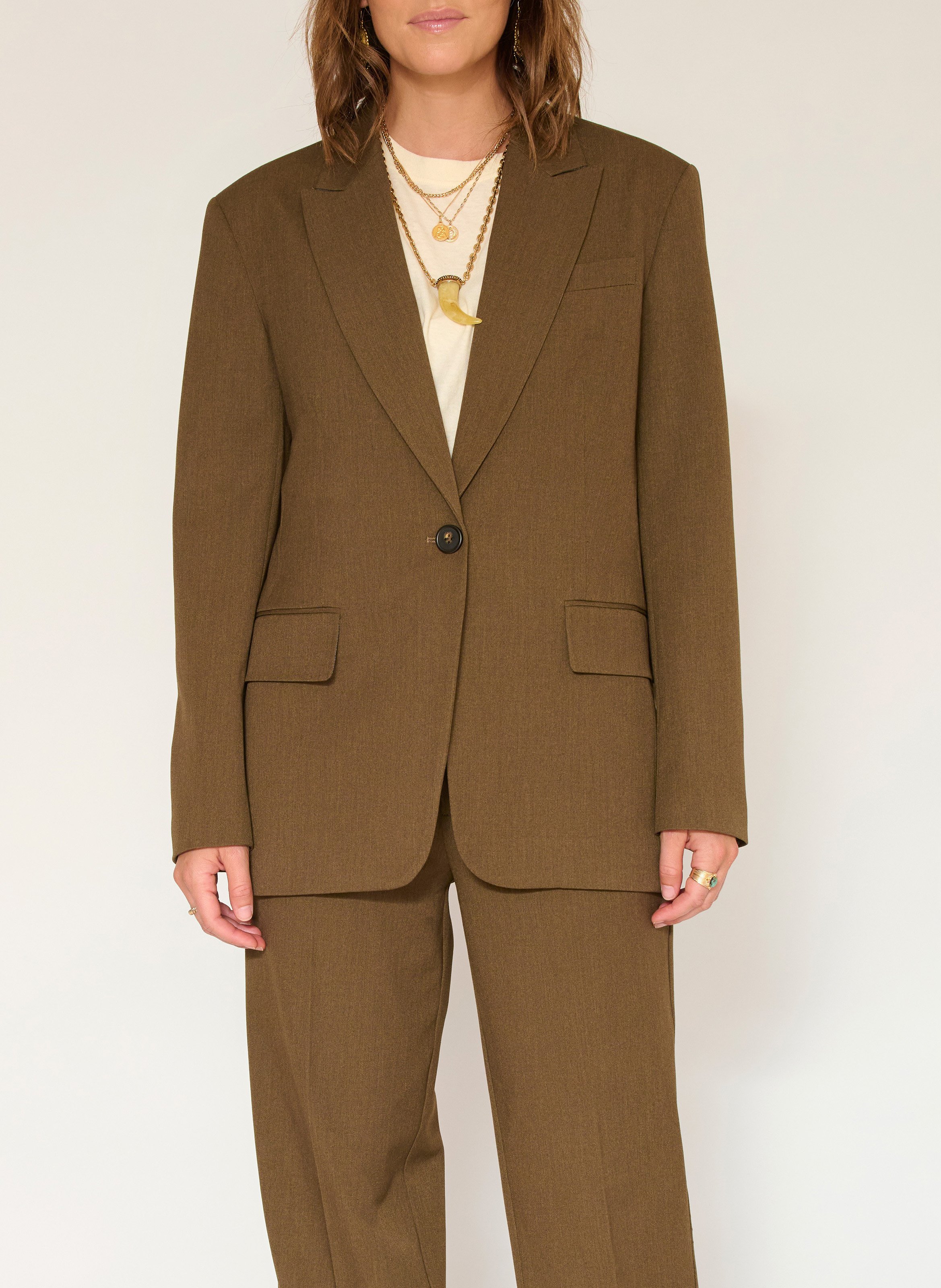 Veste col tailleur MKT Kaki