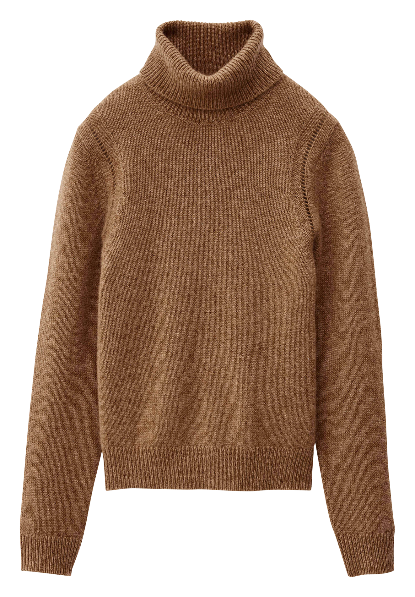 Pull droit col roulé en cachemire BA&SH Marron