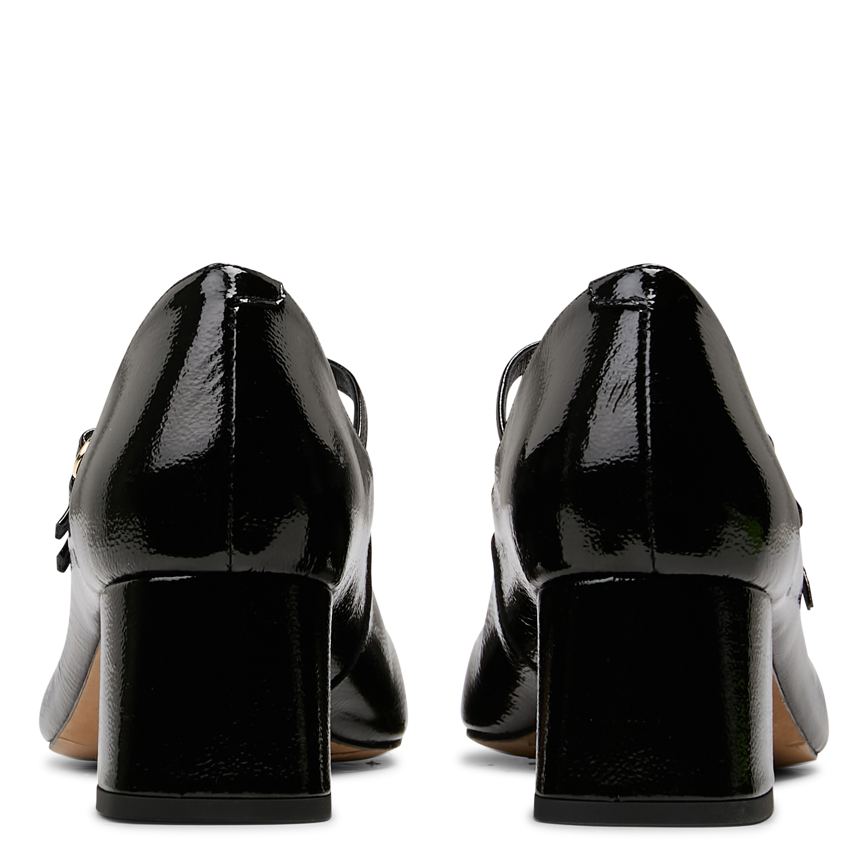 Baby's in geplet lakleer met bandjes BOBBIES Zwart