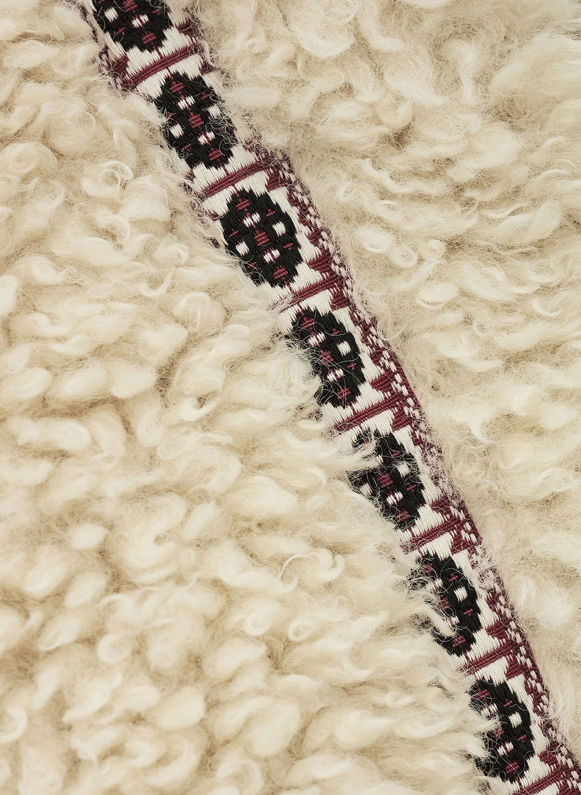 Manteau col châle effet fourrure BA&SH Beige