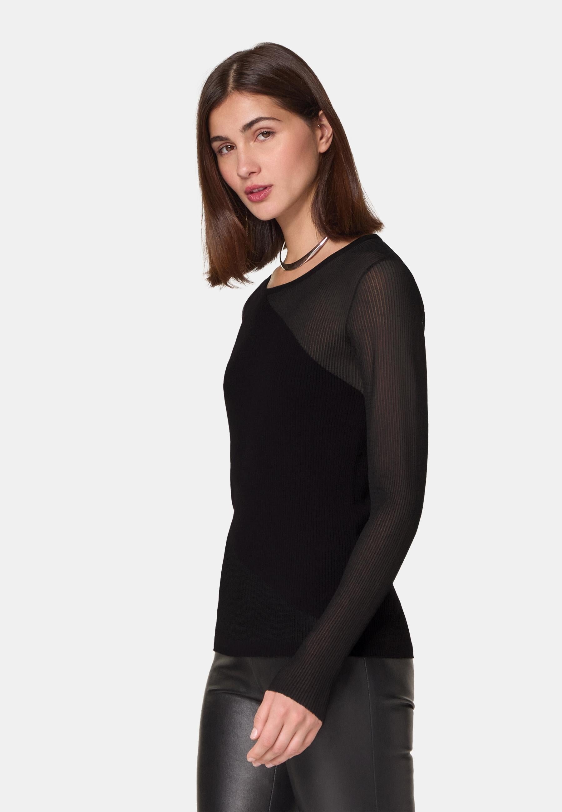 Wool blend two-tone sweater RODIER Black