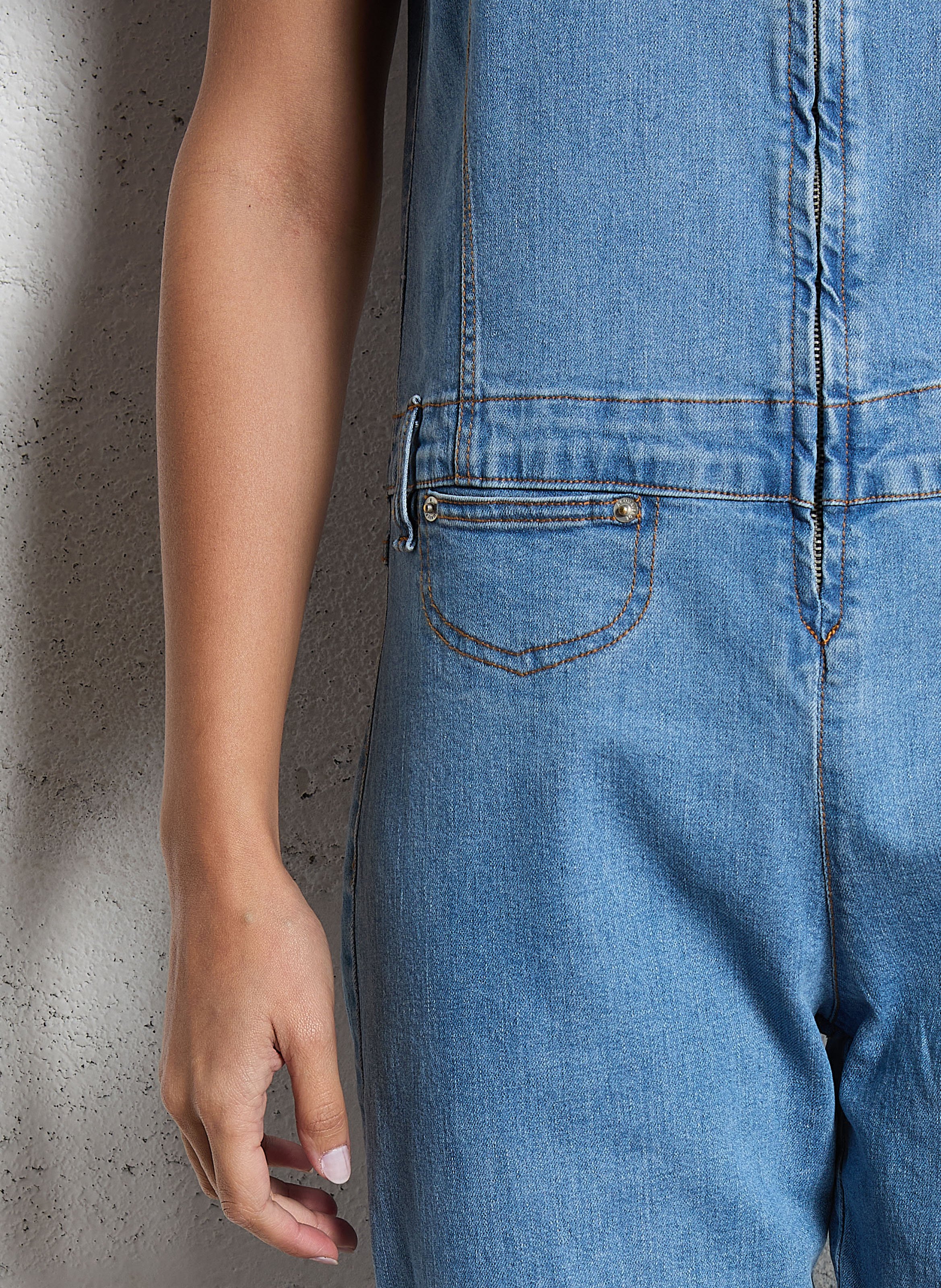 Cotton-blend denim shirt with classic collar ACQUAVERDE Blue