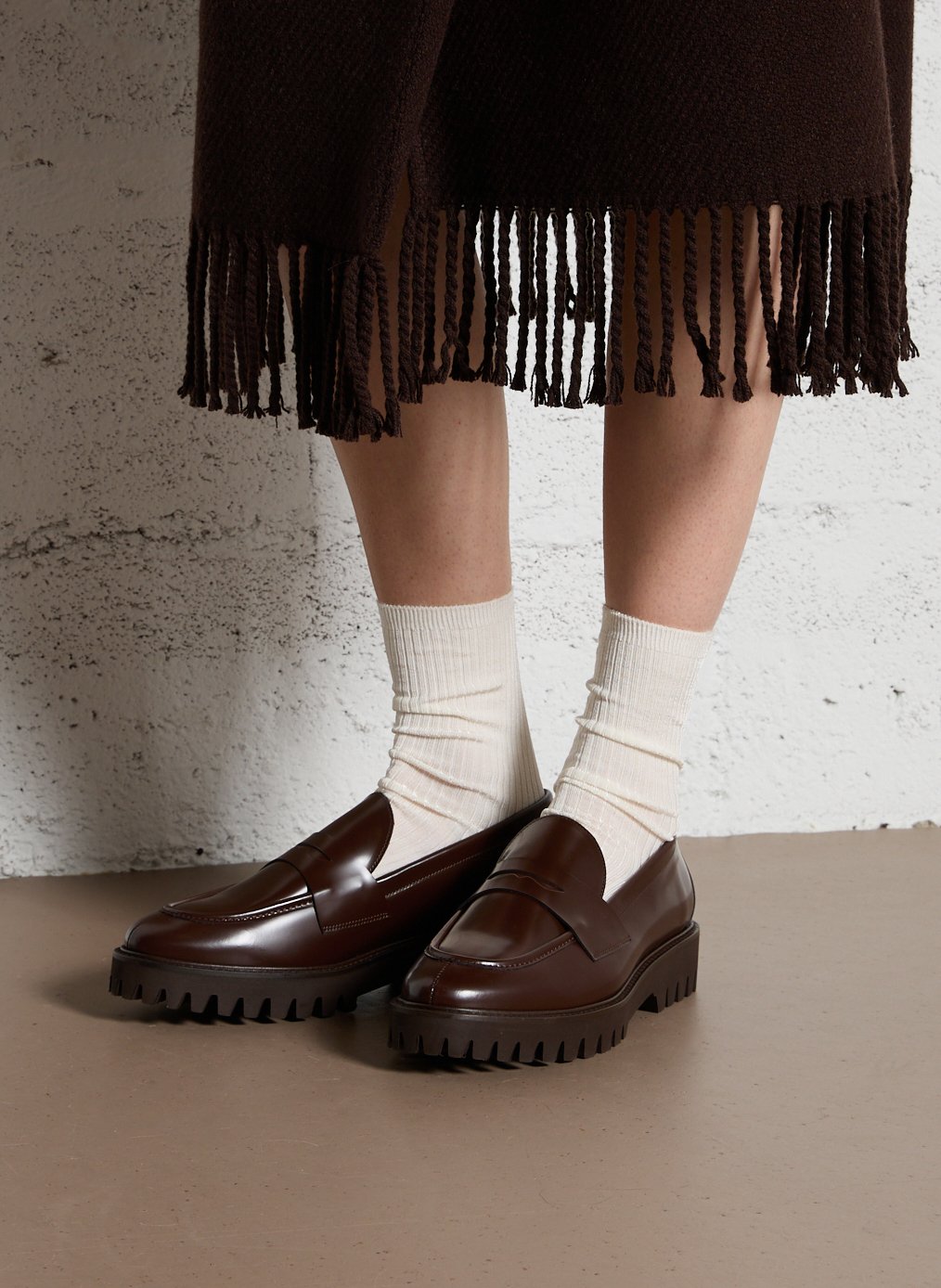 Mocassins en cuir RIVECOUR Marron