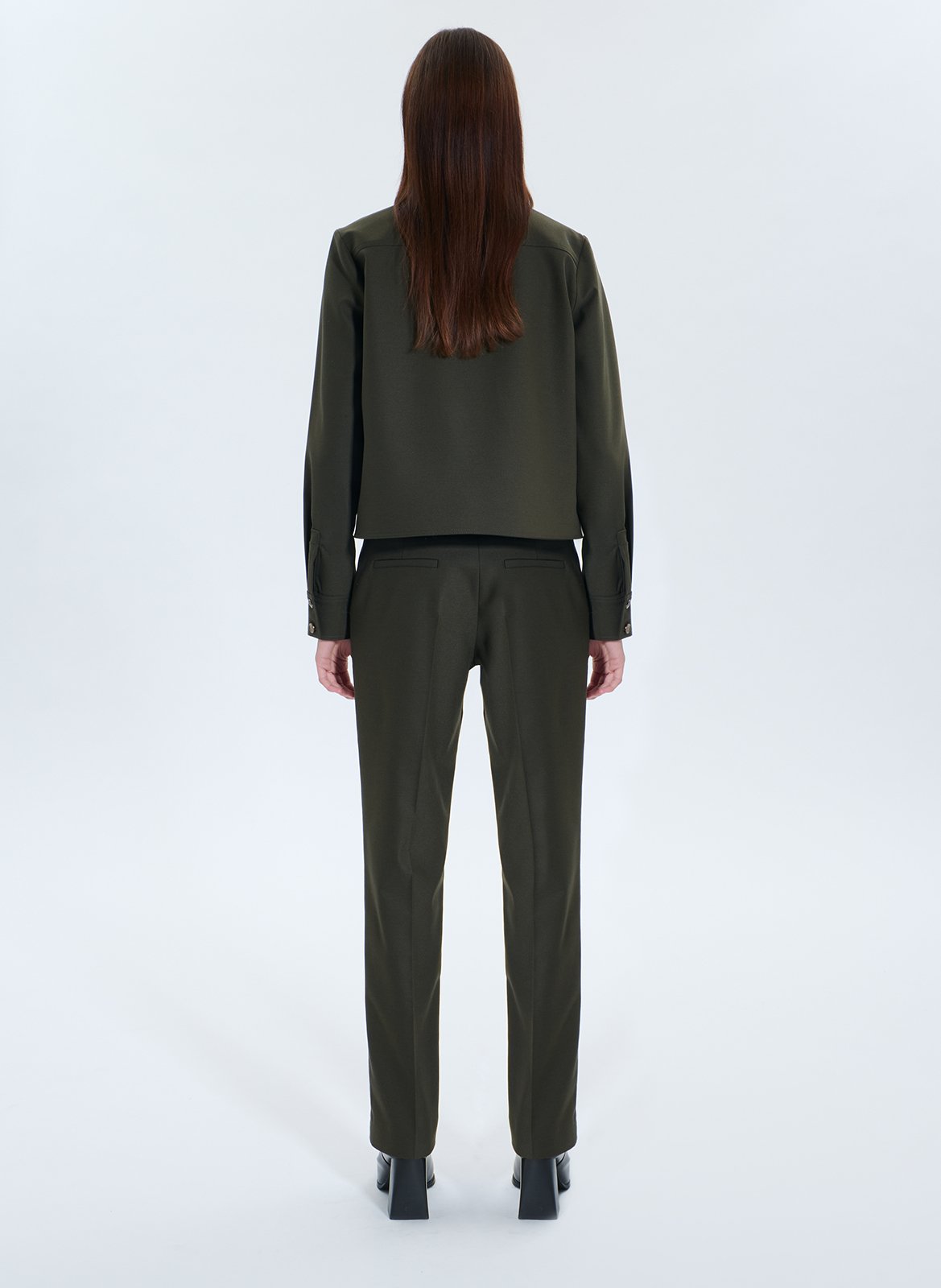 Short buttoned plain shirt ZAPA Khaki