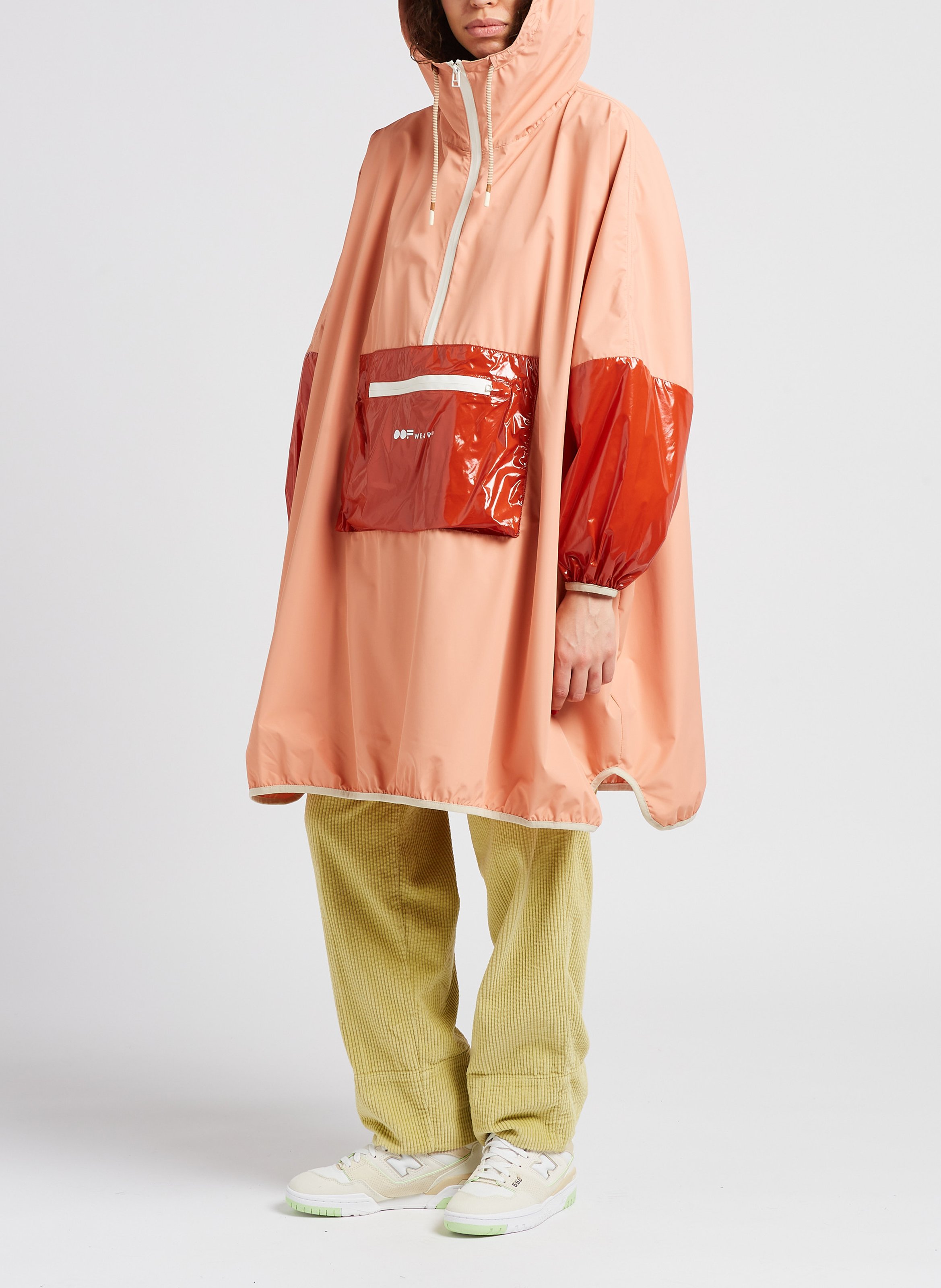 Oversized hooded windbreaker OOF Pink