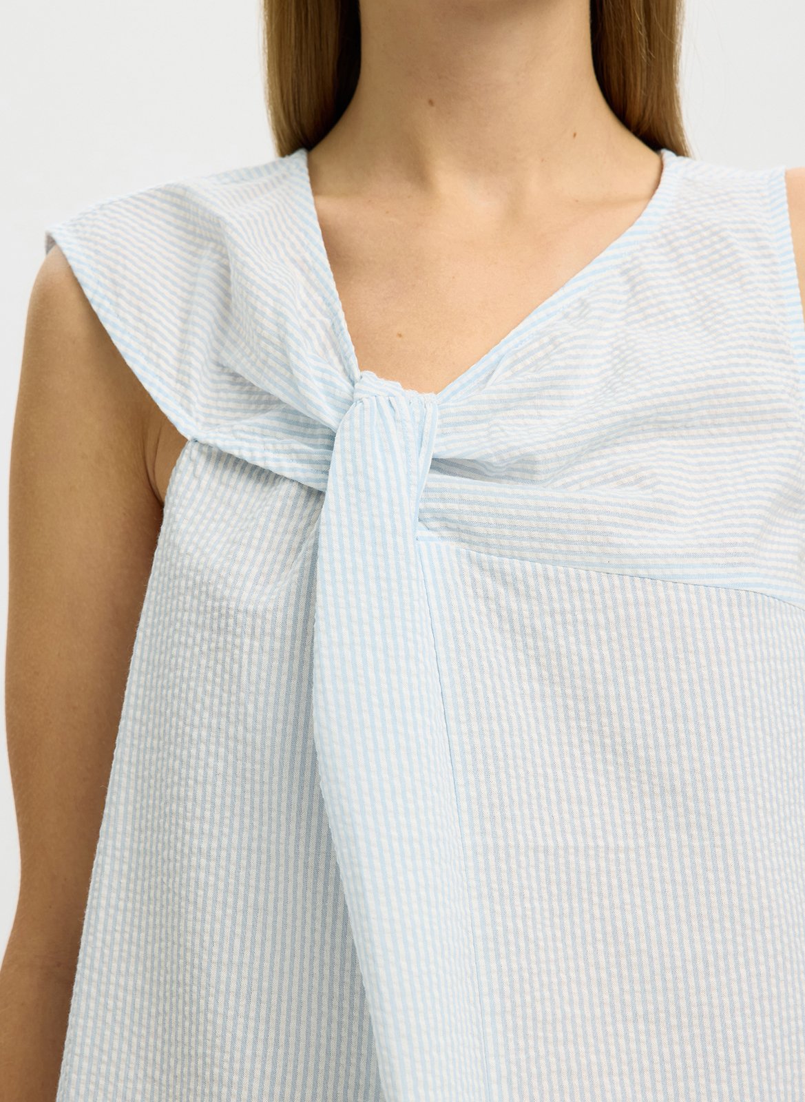 Oversized organic cotton top SELECTED Blue