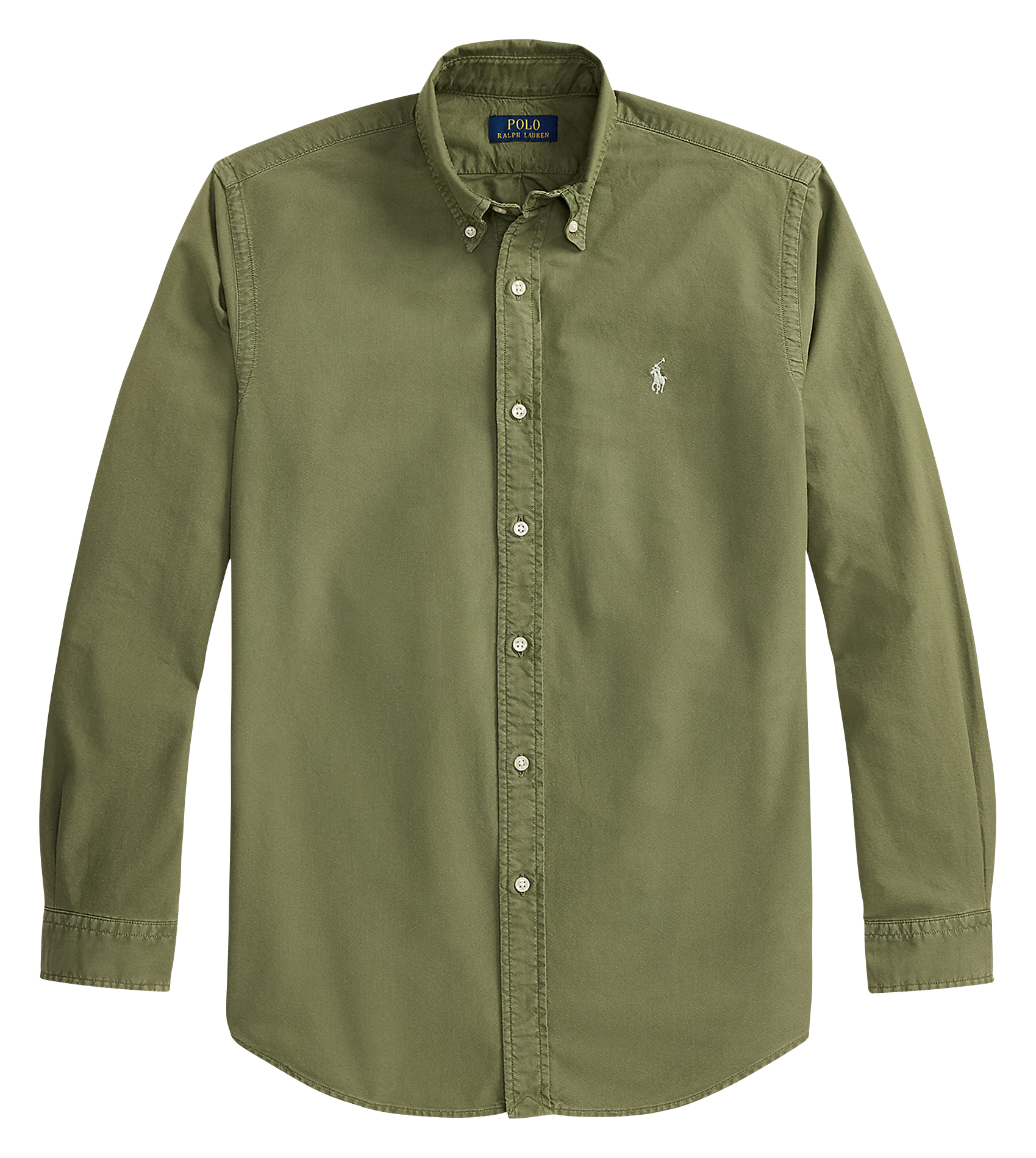 Cotton shirt with classic collar POLO RALPH LAUREN Green