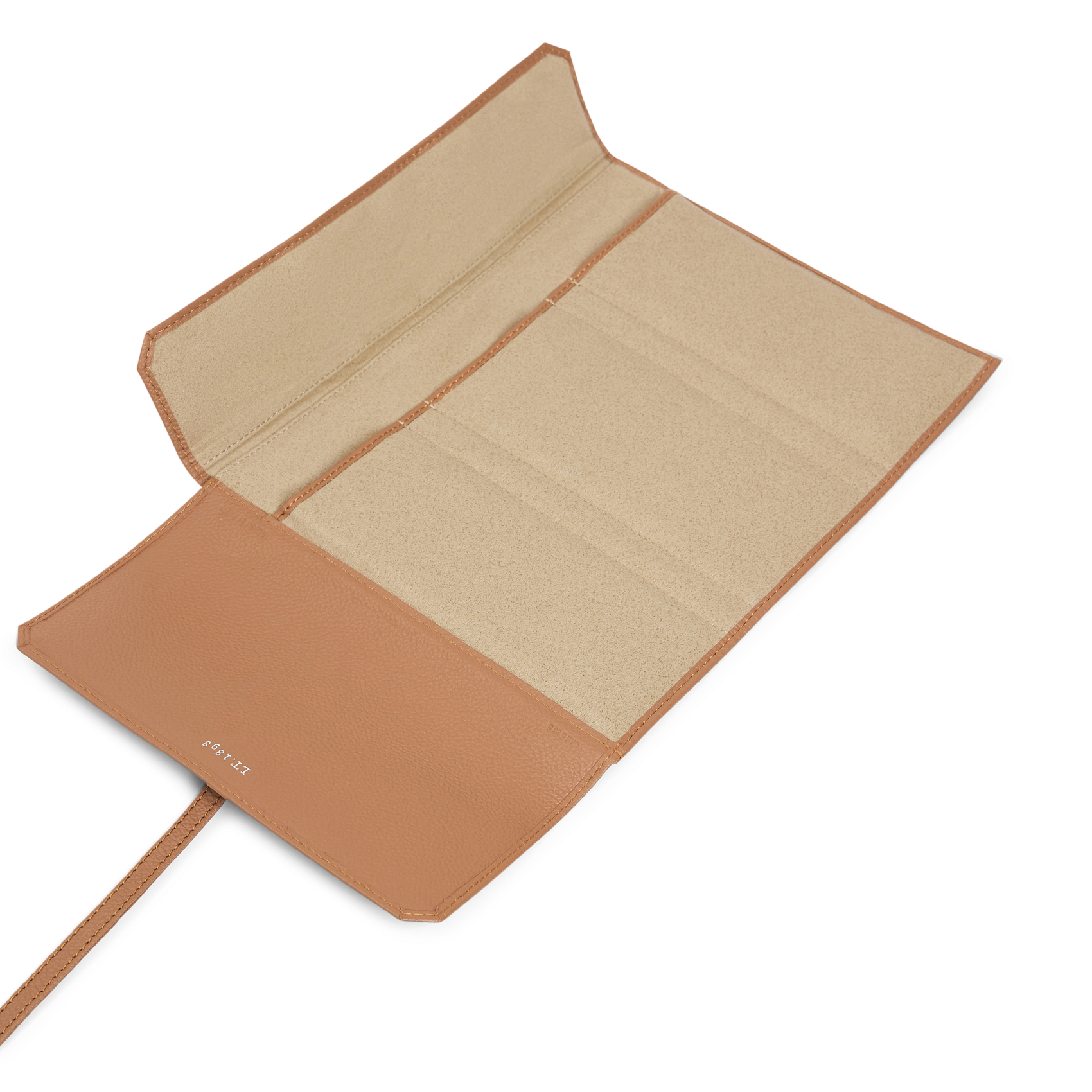 Etui de voyage en cuir grainé uni LE TANNEUR Beige