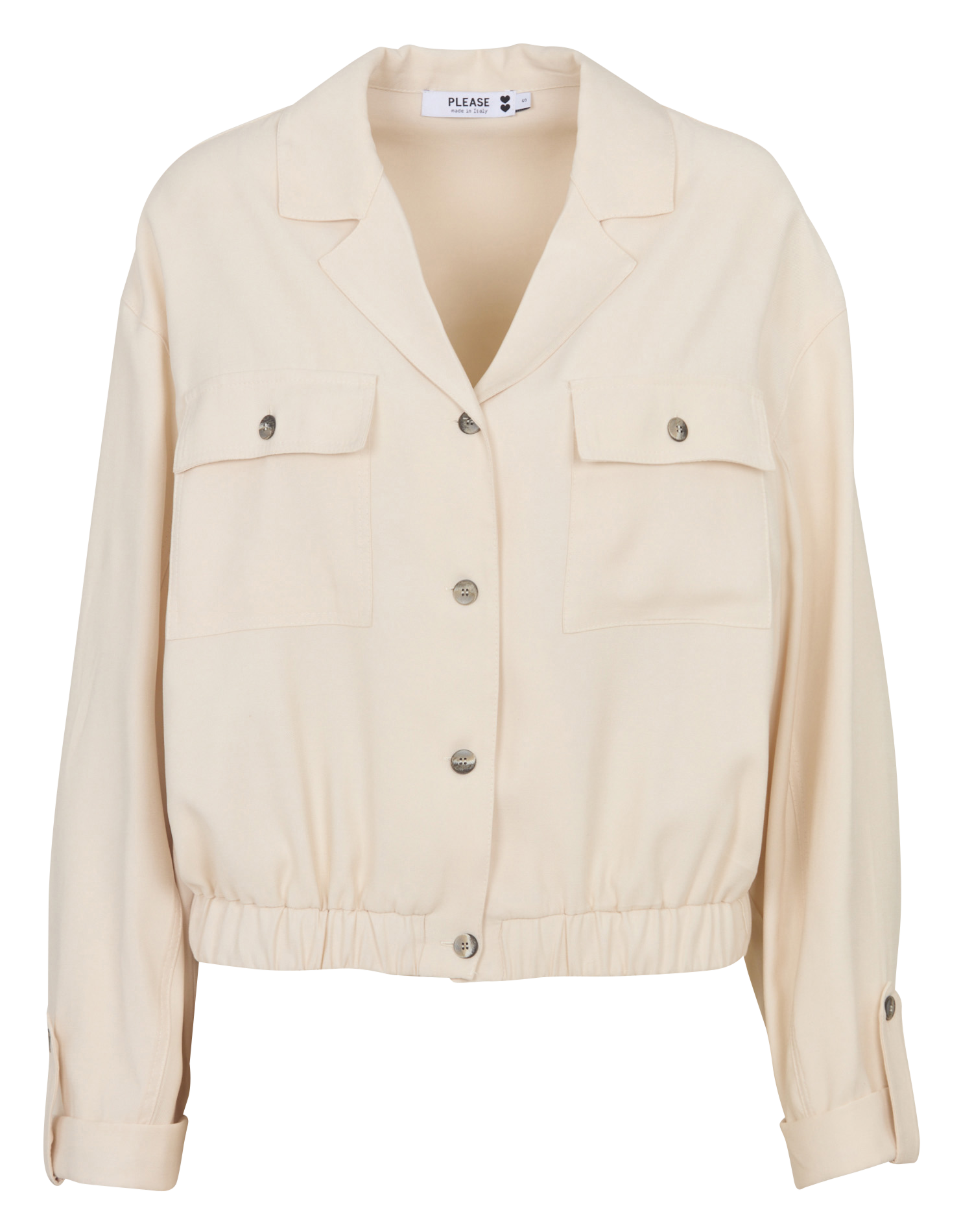 Straight tailored collar jacket PLEASE