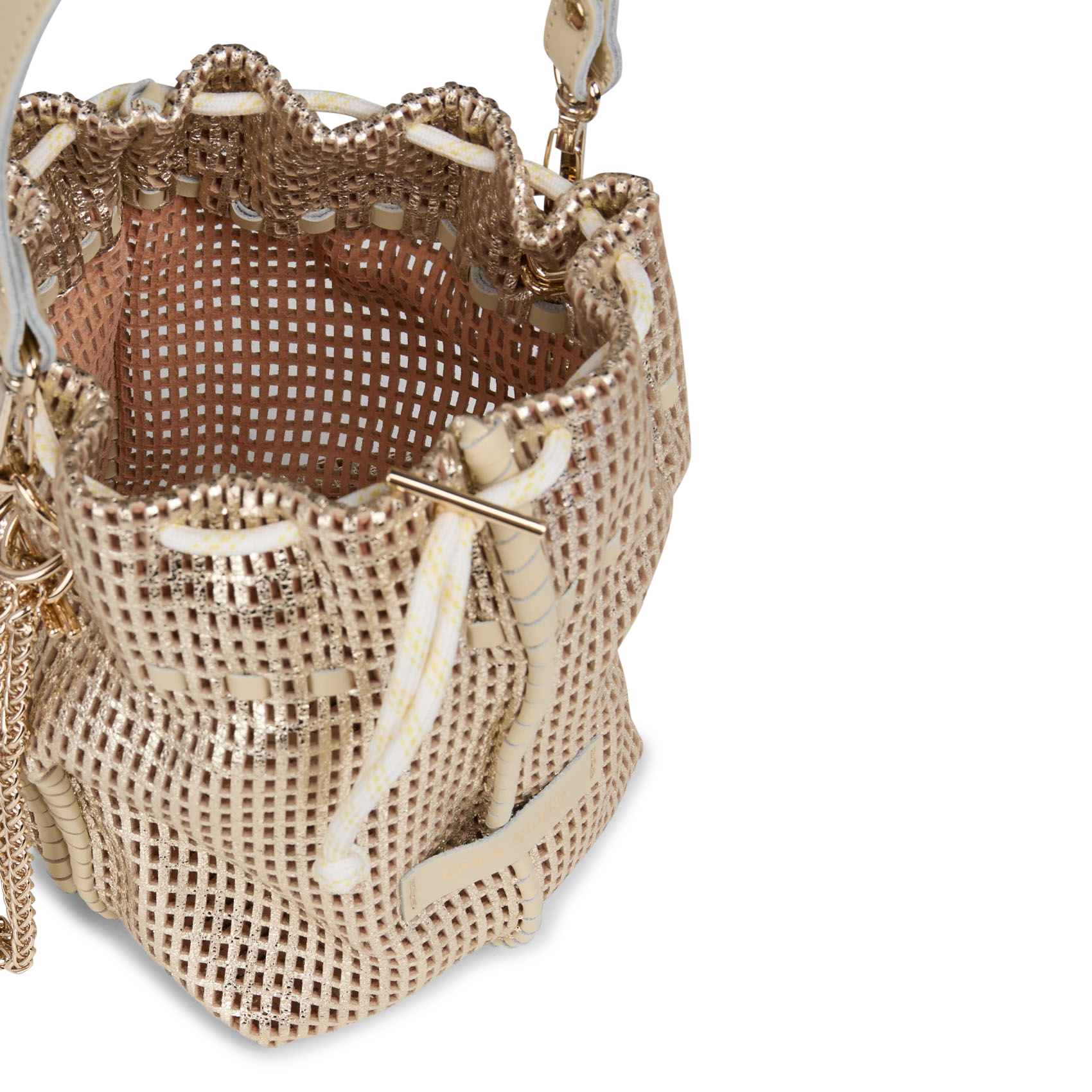 Sac bourse en cuir ajouré CRAIE STUDIO Doré