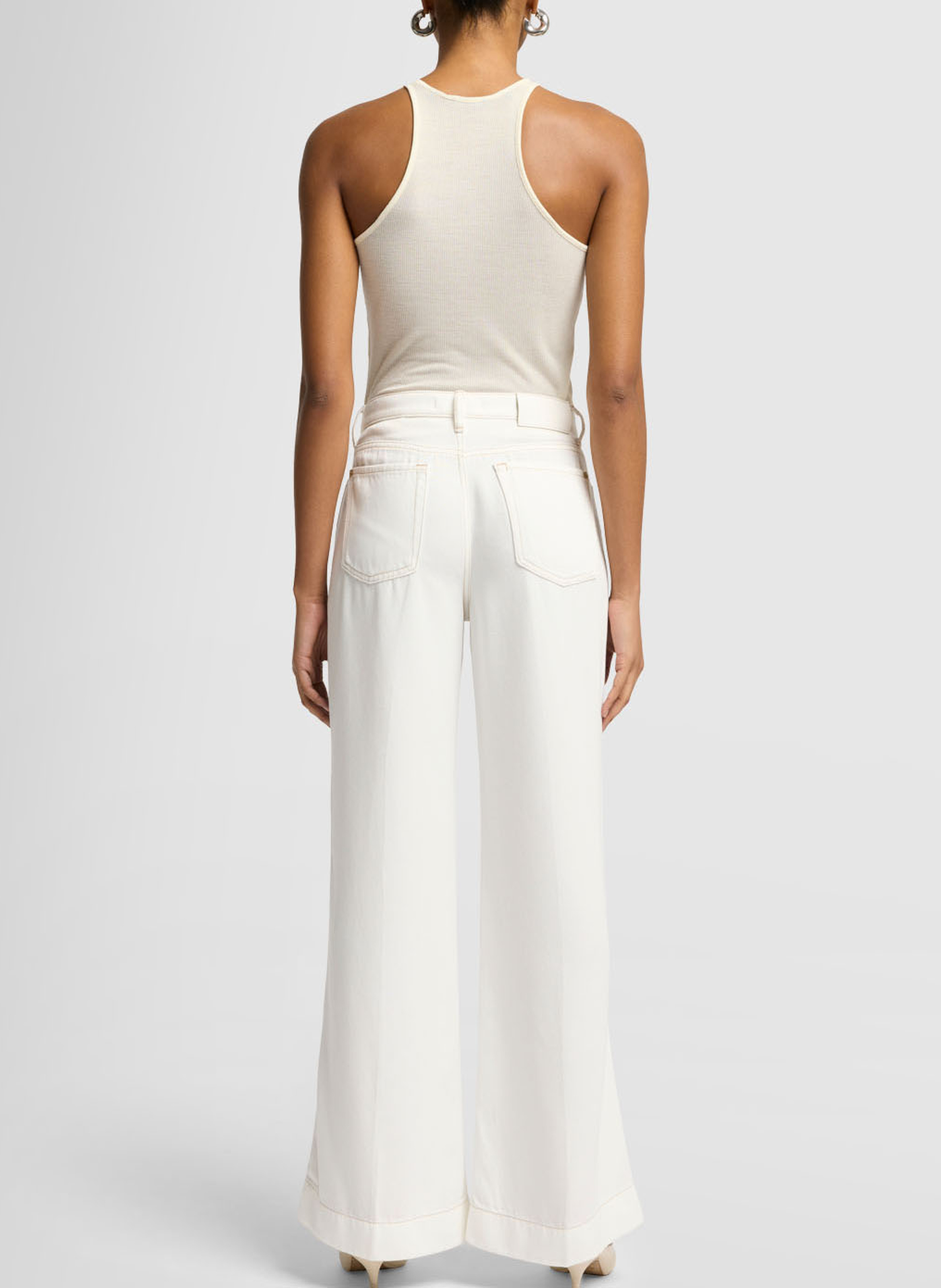 Straight cotton-blend pants 7 FOR ALL MANKIND White