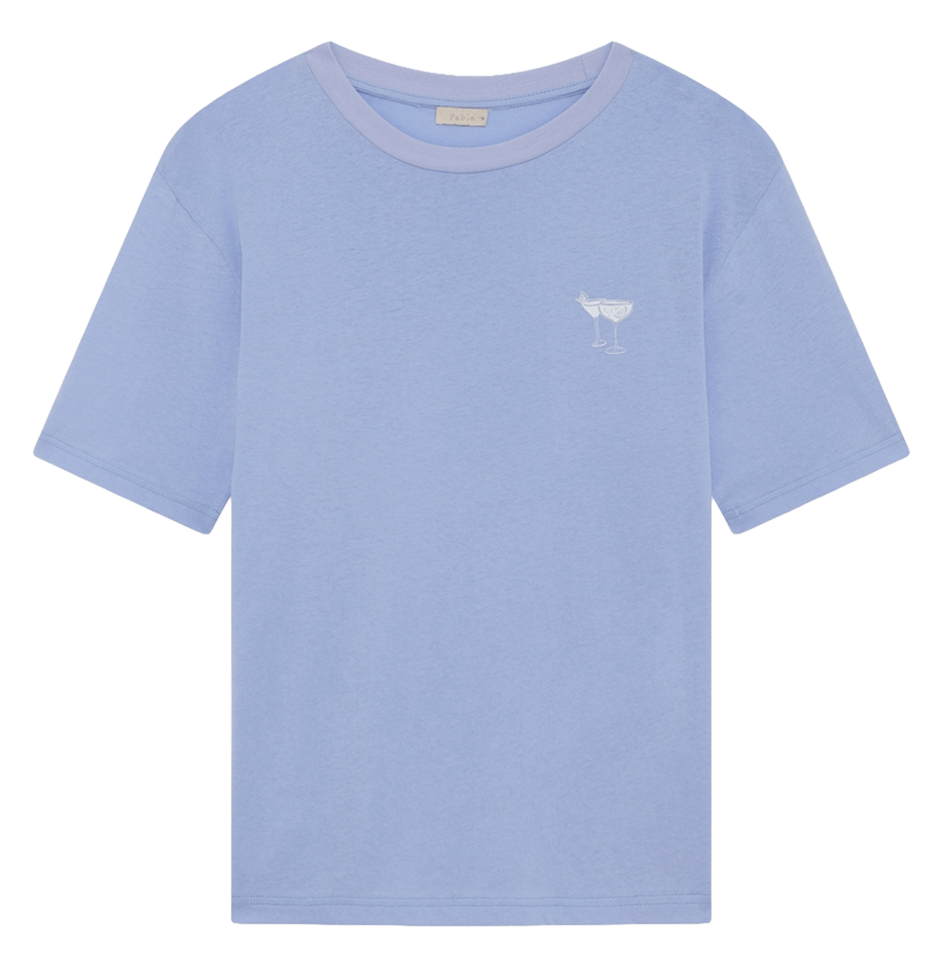 Einfarbiges Langarm-Top mit Rundhalsausschnitt PABLO Blau