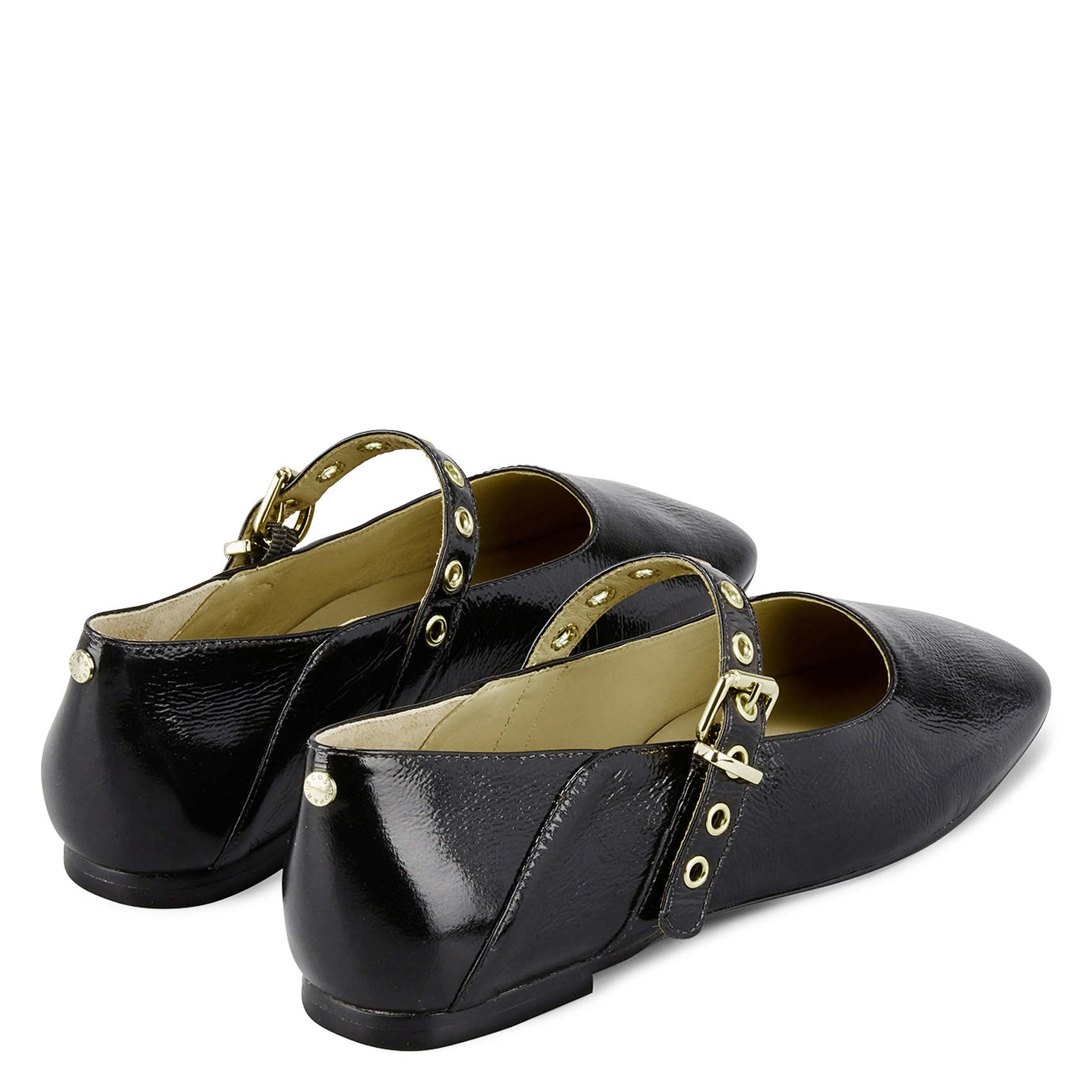 Ballerines en cuir vernis COSMOPARIS Noir