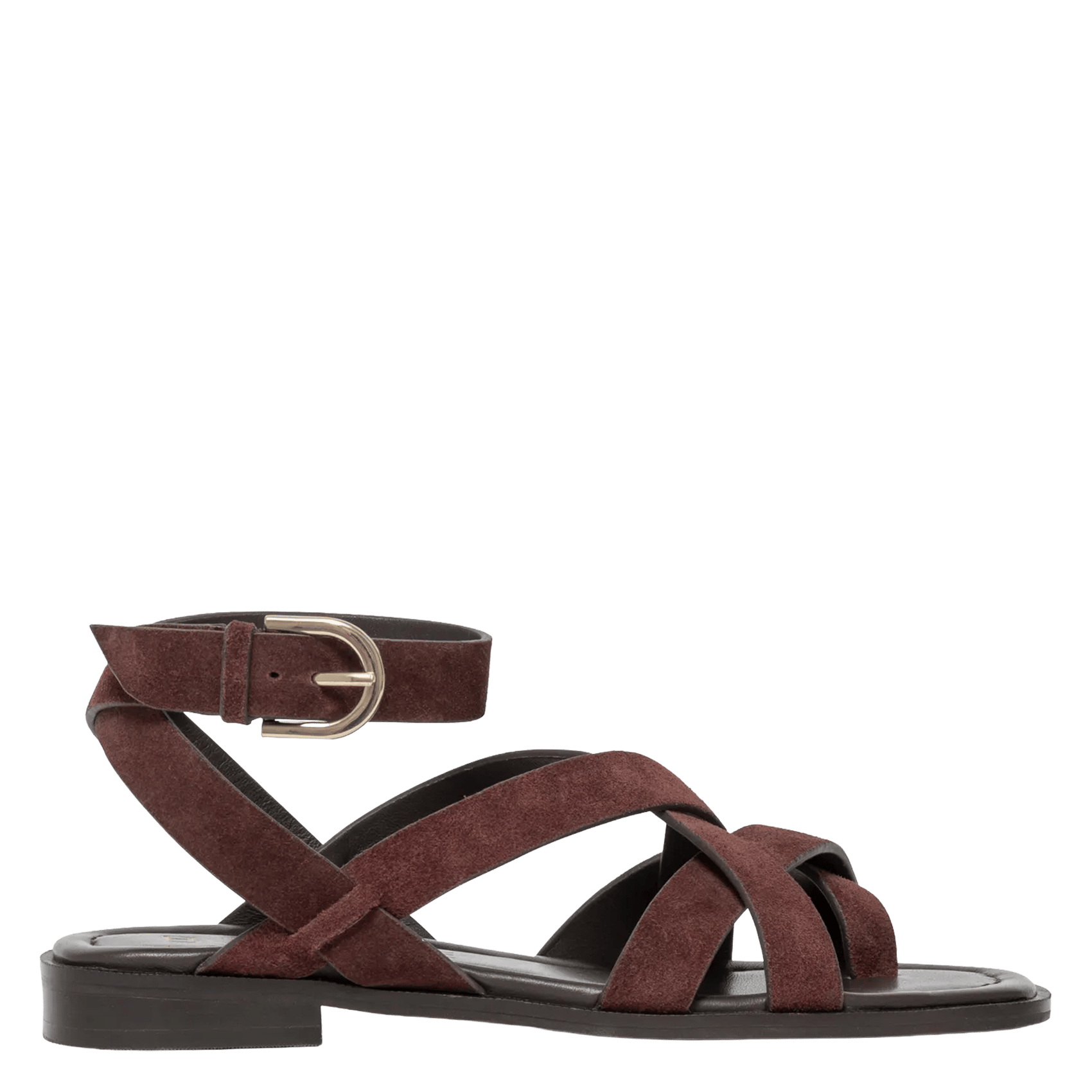 Avarca Berlin - Flache Ledersandalen mit Samt BOCAGE