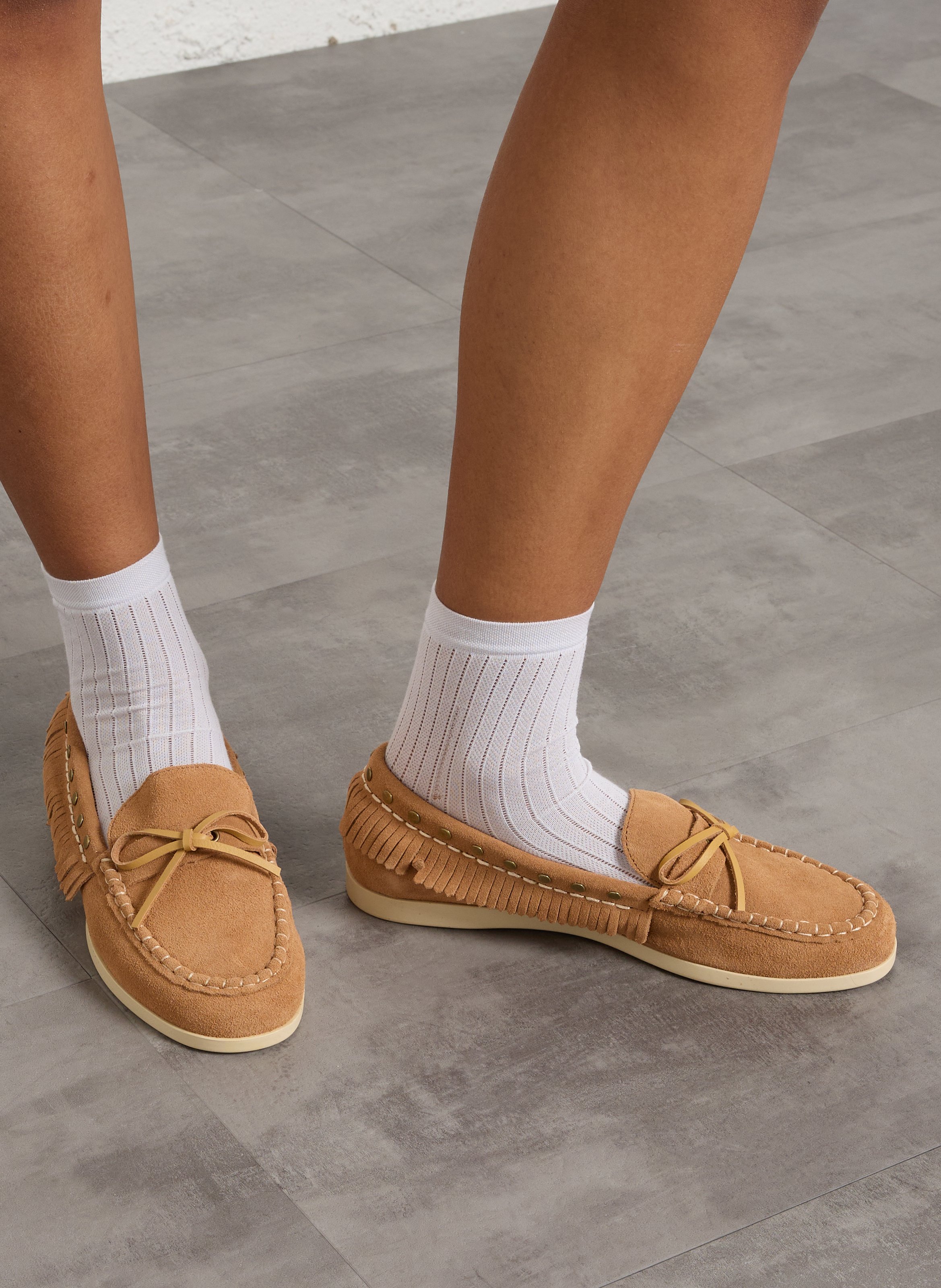 Chaussures bateau en daim COLORS OF CALIFORNIA Beige