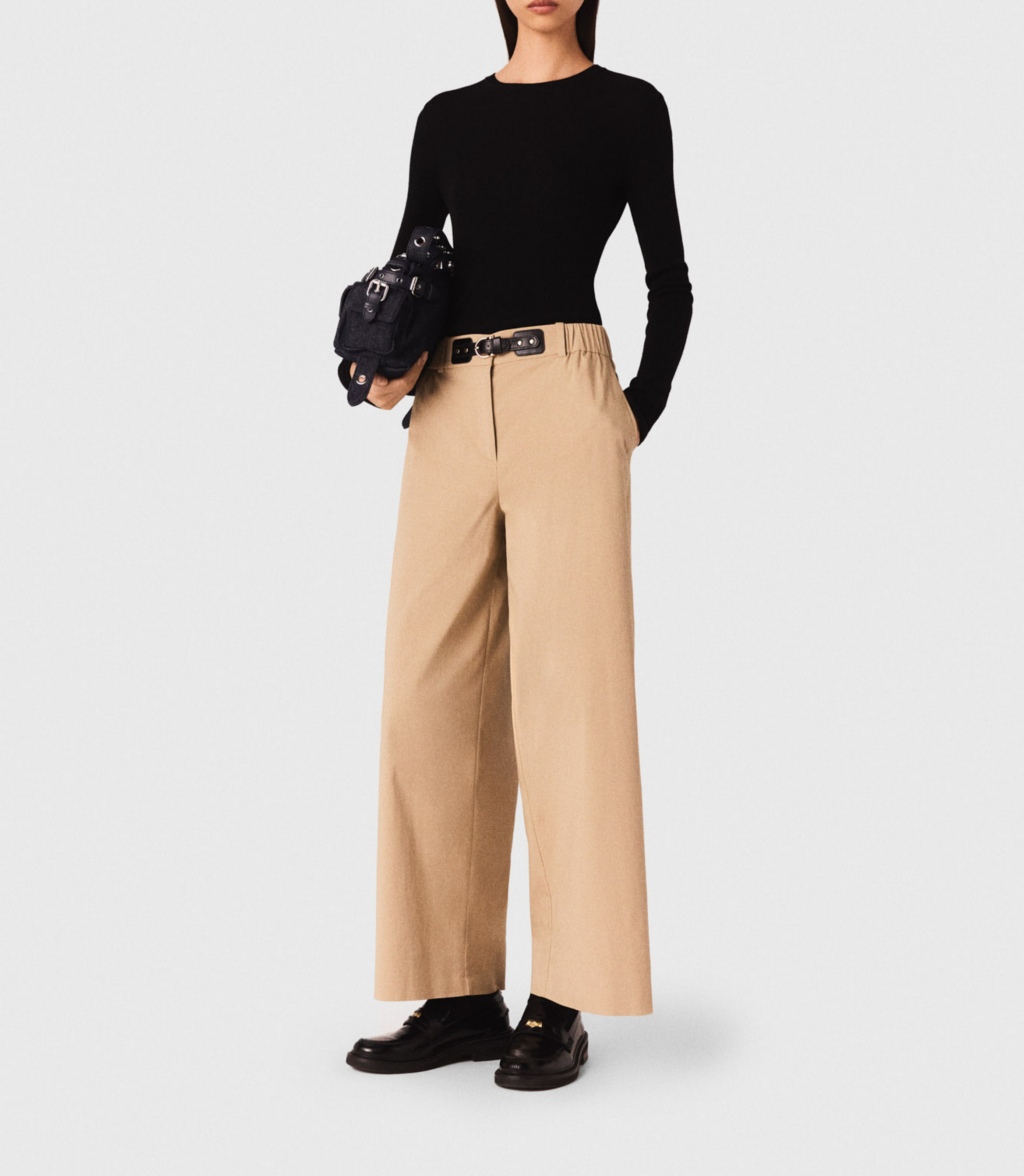 Cotton-blend chinos MAJE Beige