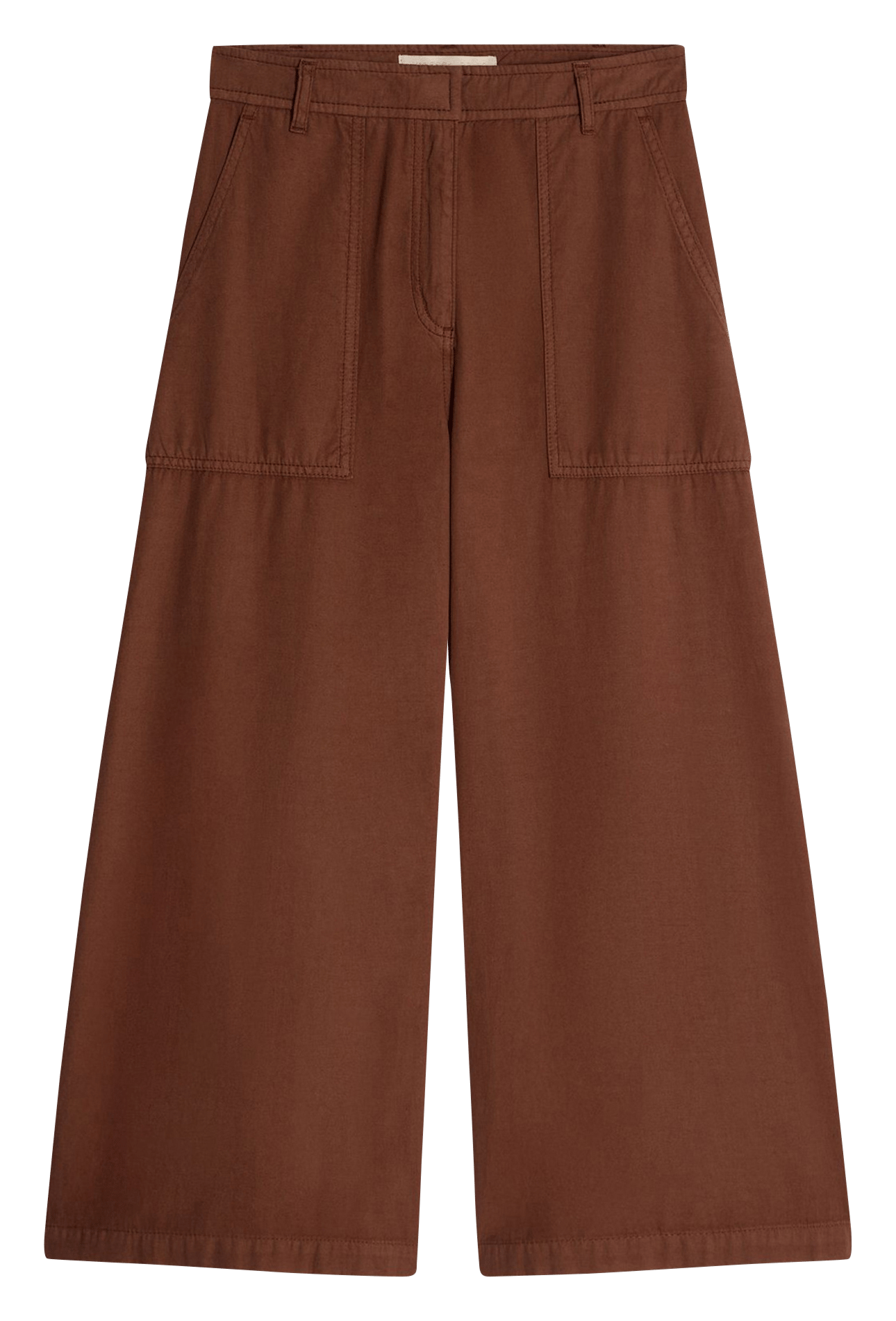 Pantalon large à poches uni VANESSA BRUNO Marron