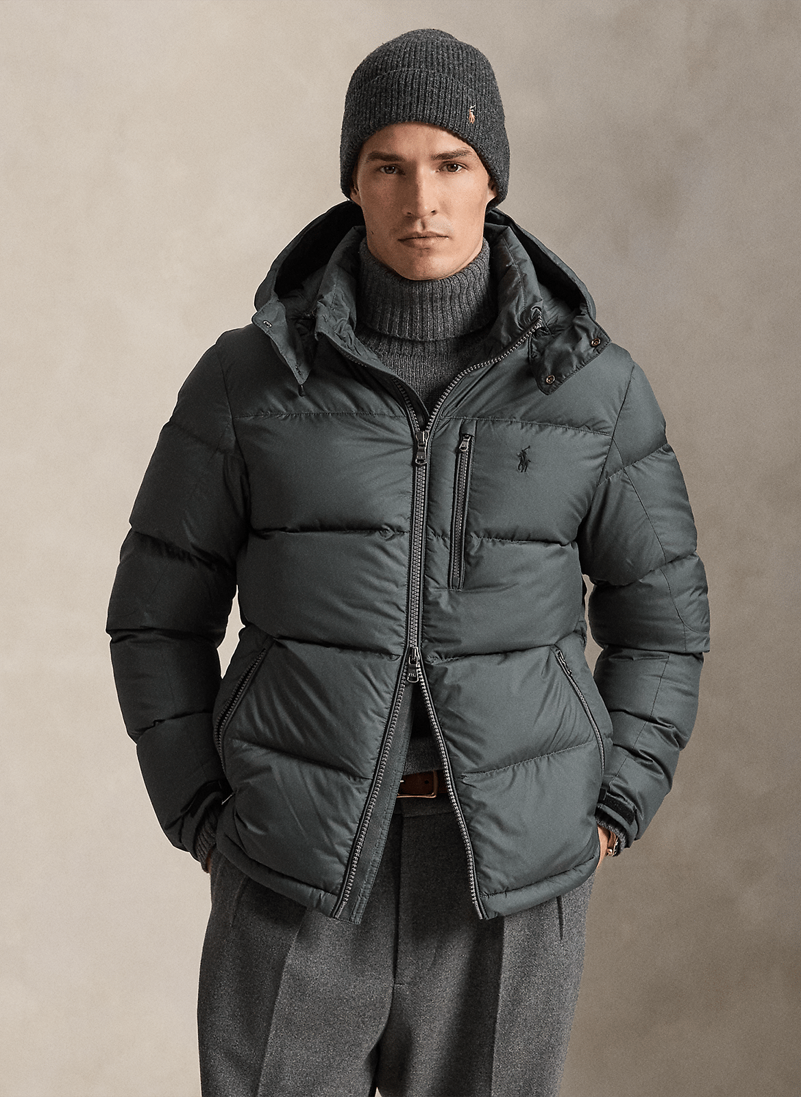 Daunenjacke mit Stehkragen POLO RALPH LAUREN Grau