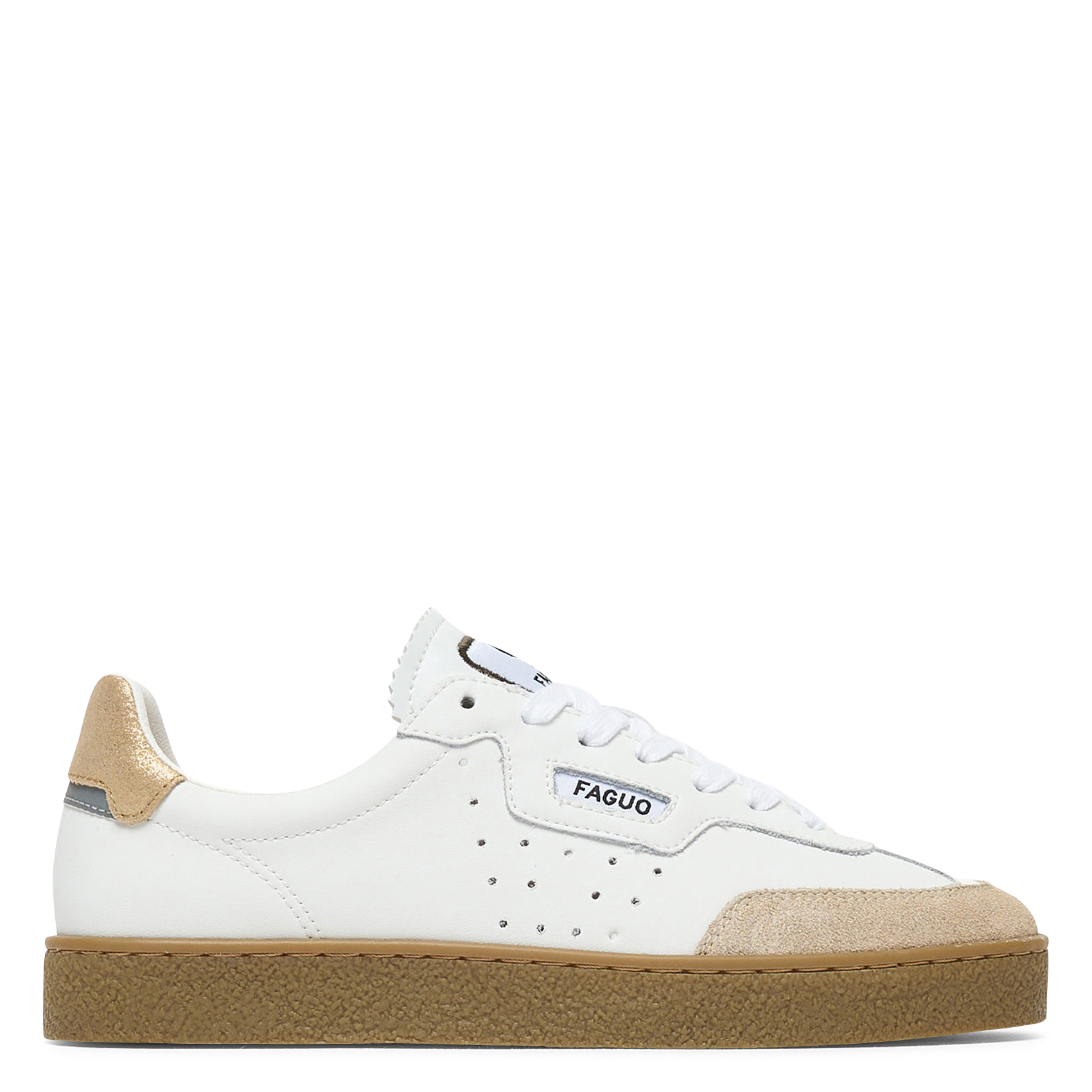 Baskets basses en cuir FAGUO Blanc