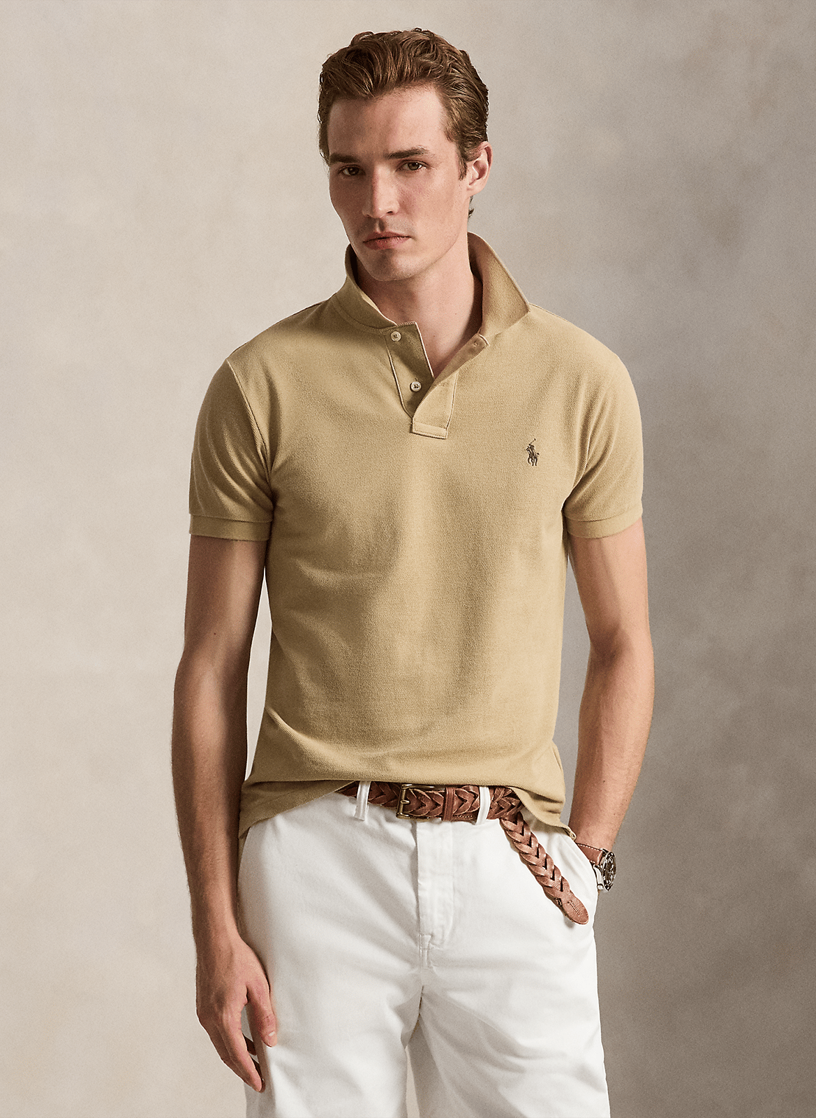 Polo regular-fit en coton POLO RALPH LAUREN Marron