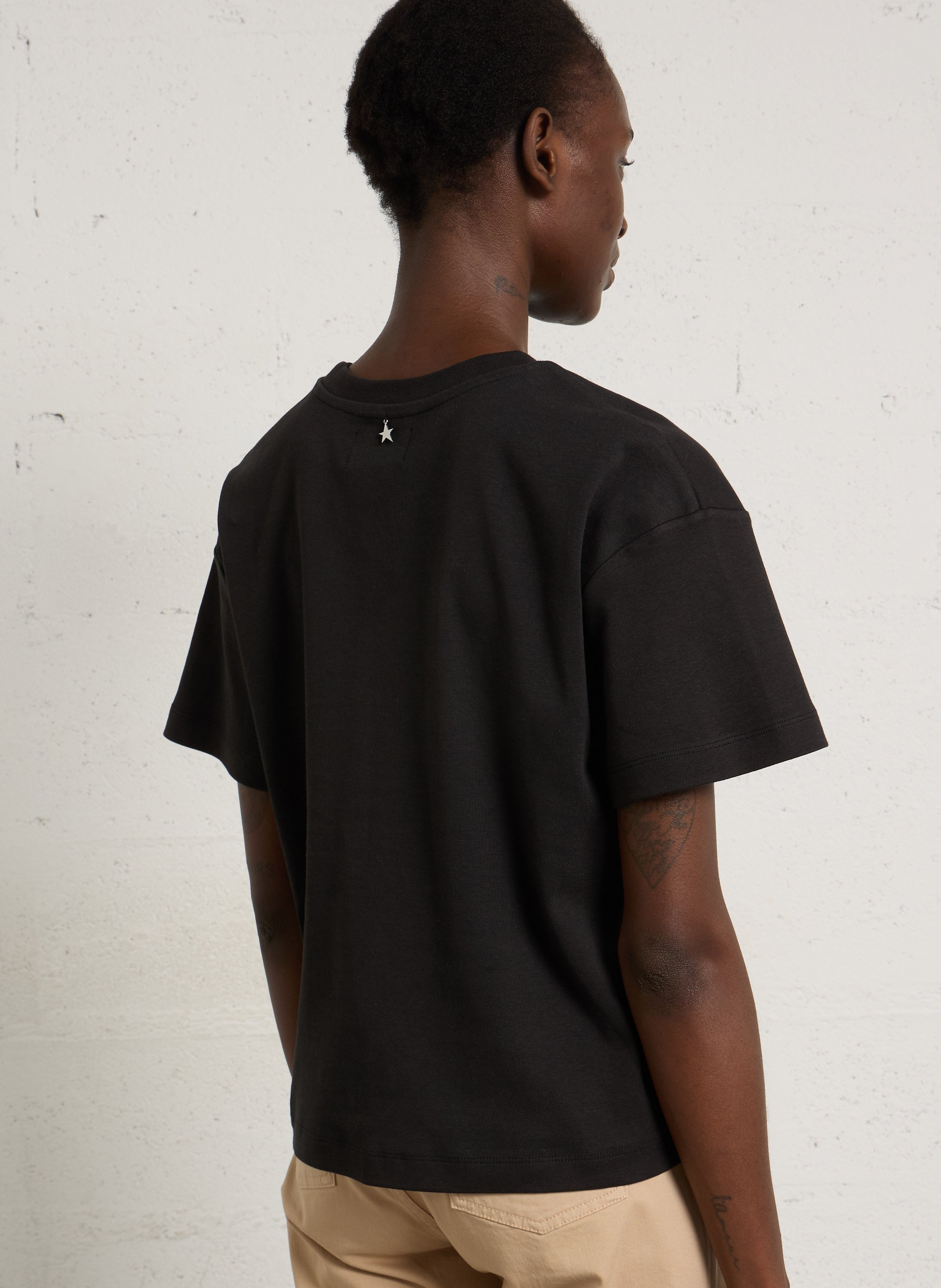Tee-shirt col rond manches courtes uni SUD EXPRESS Noir