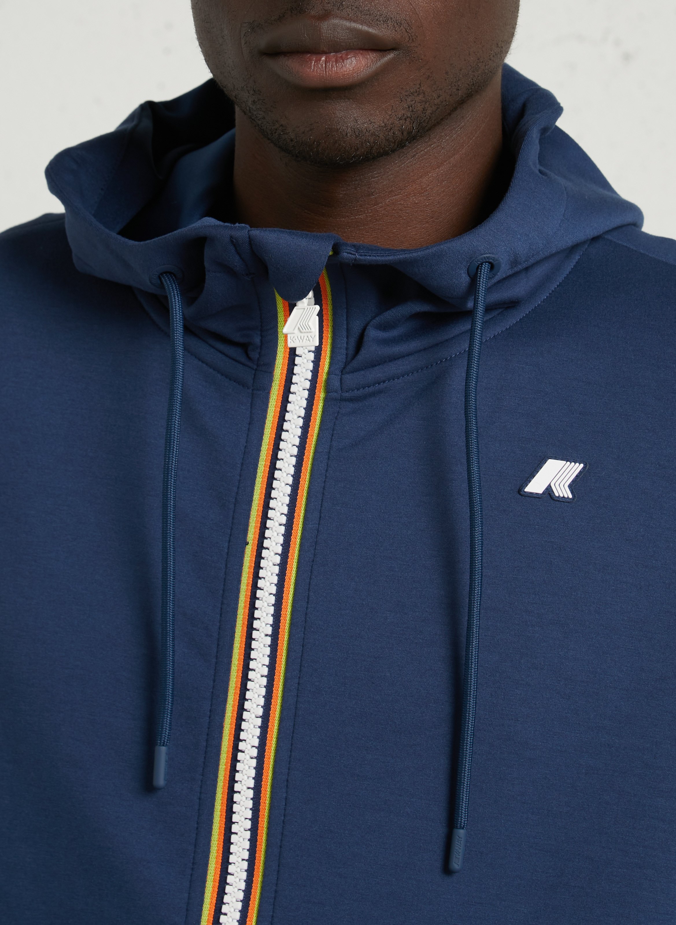 Veste droite à capuche K-WAY Bleu