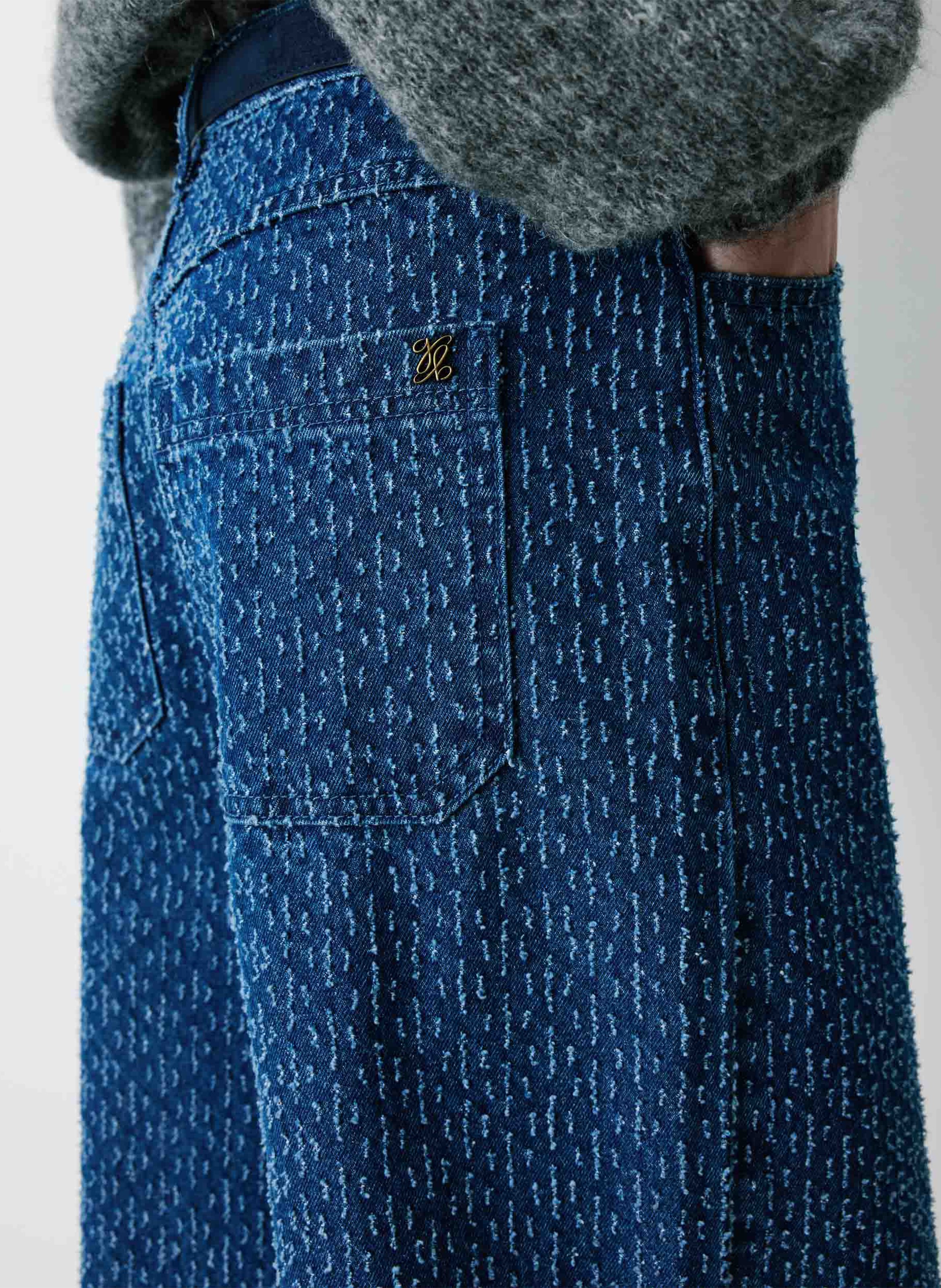 Weite Baumwoll-Jeans mit Print GRACE ET MILA Blau