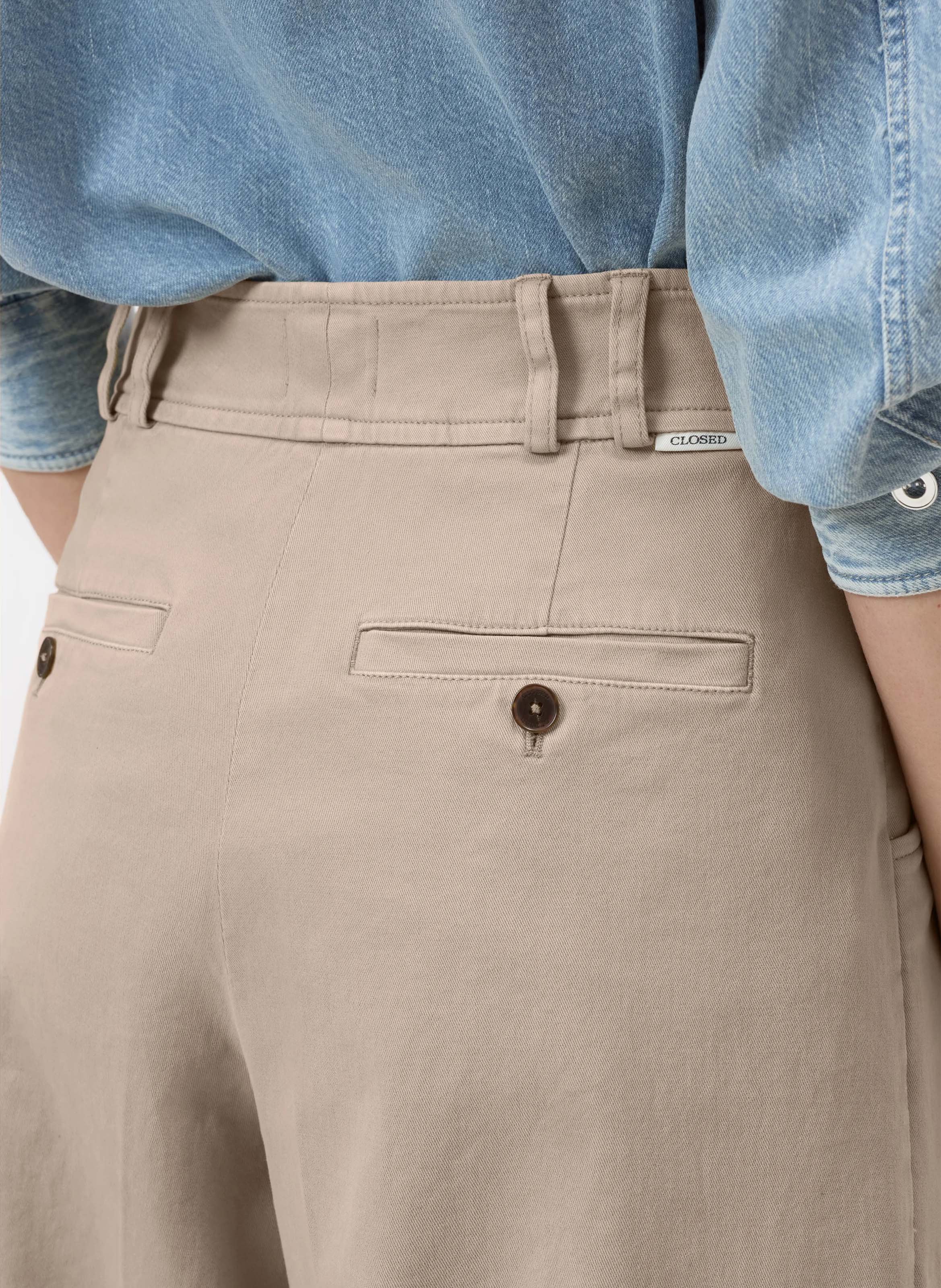 Pantalon large en coton bio mélangé CLOSED Beige