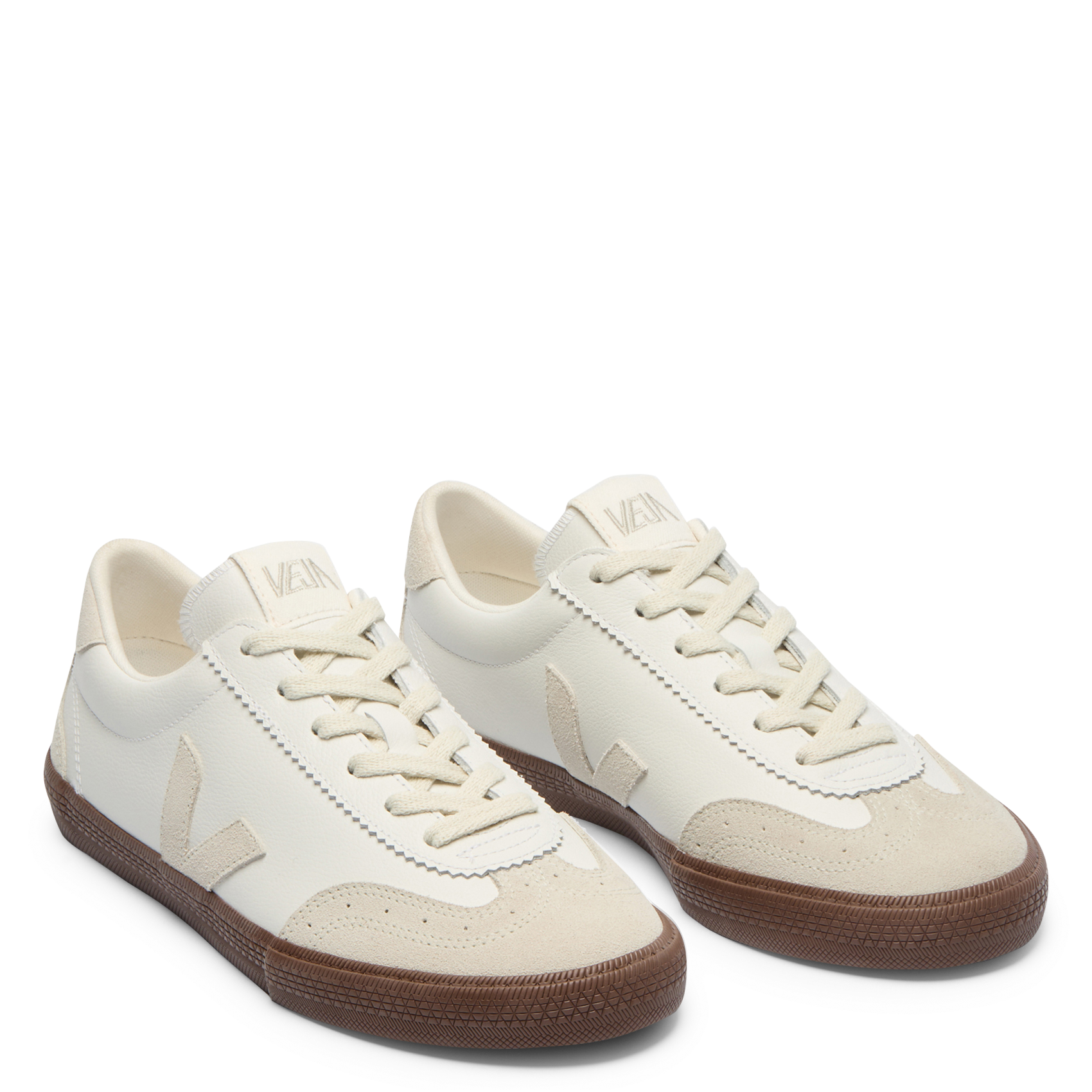 Niedrige Ledersneaker VEJA Weiss