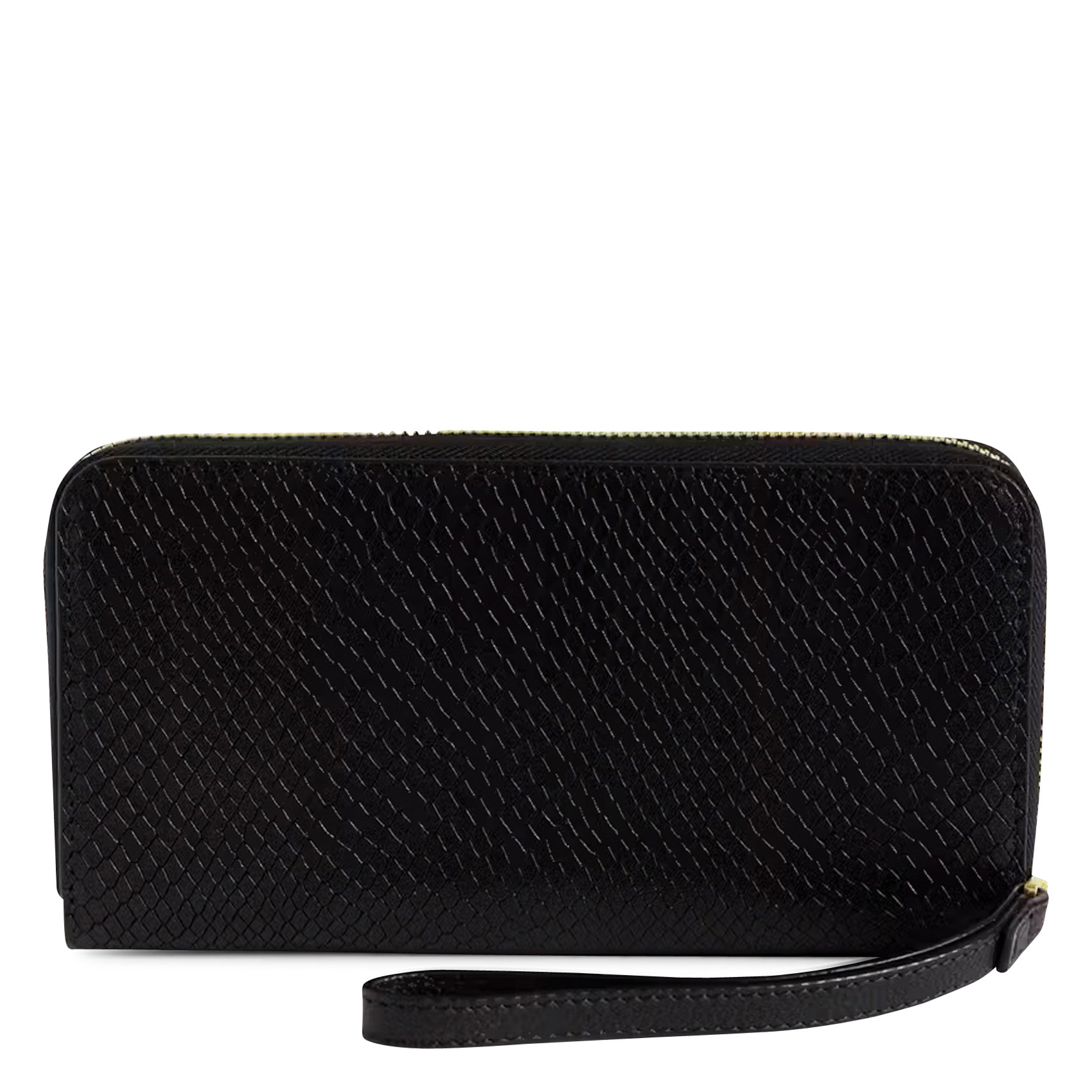 Portefeuille effet python en cuir ZADIG&VOLTAIRE Noir