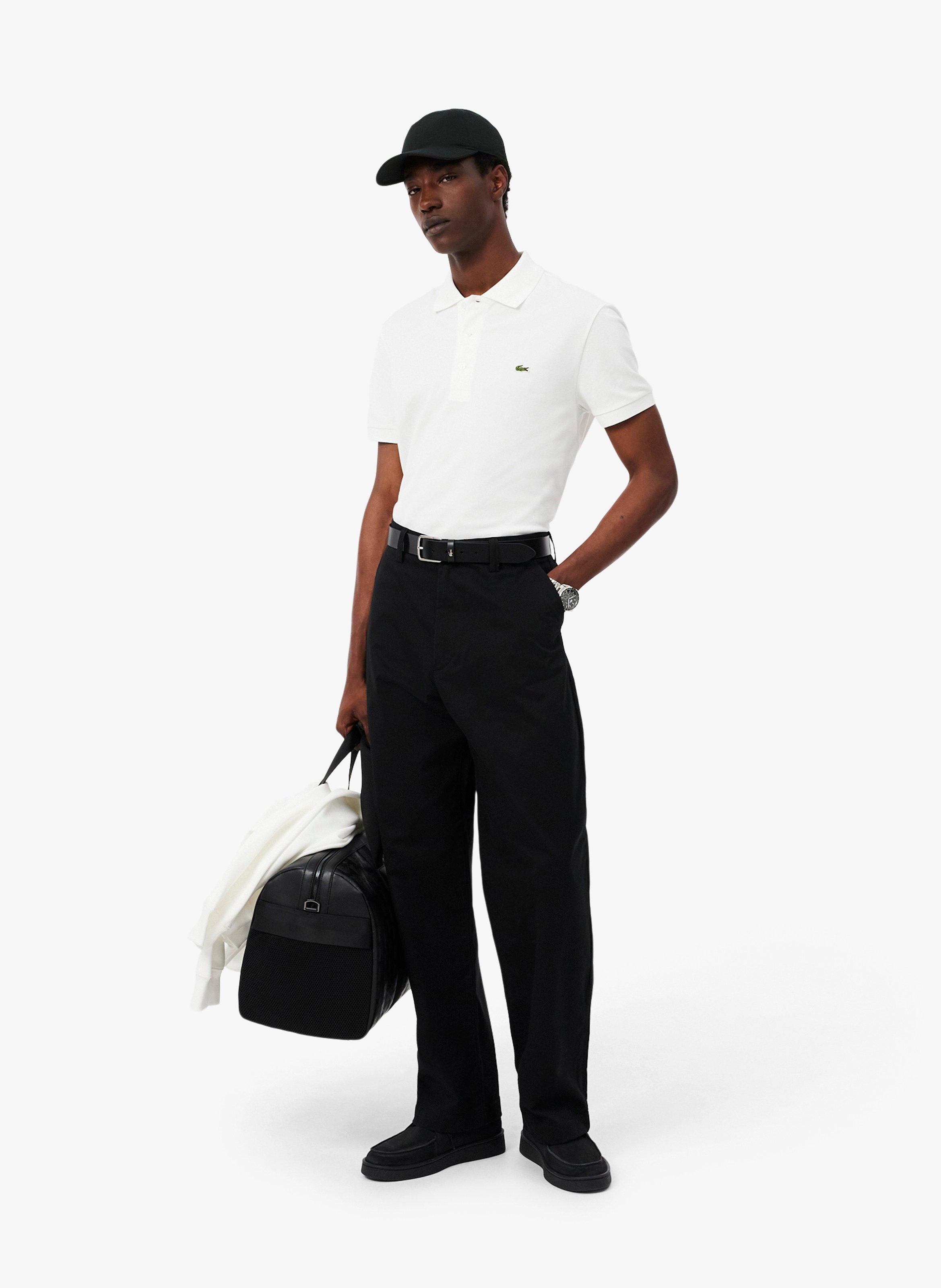Casquette réglable brodée en coton LACOSTE