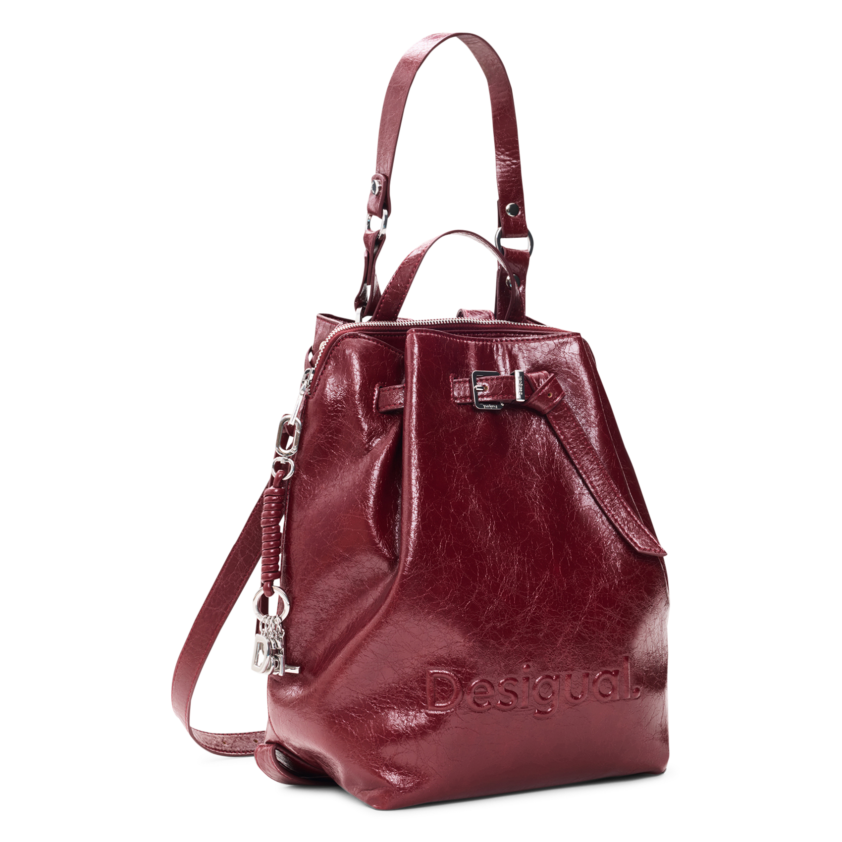 Sac à dos moyen finition brillante DESIGUAL Rouge