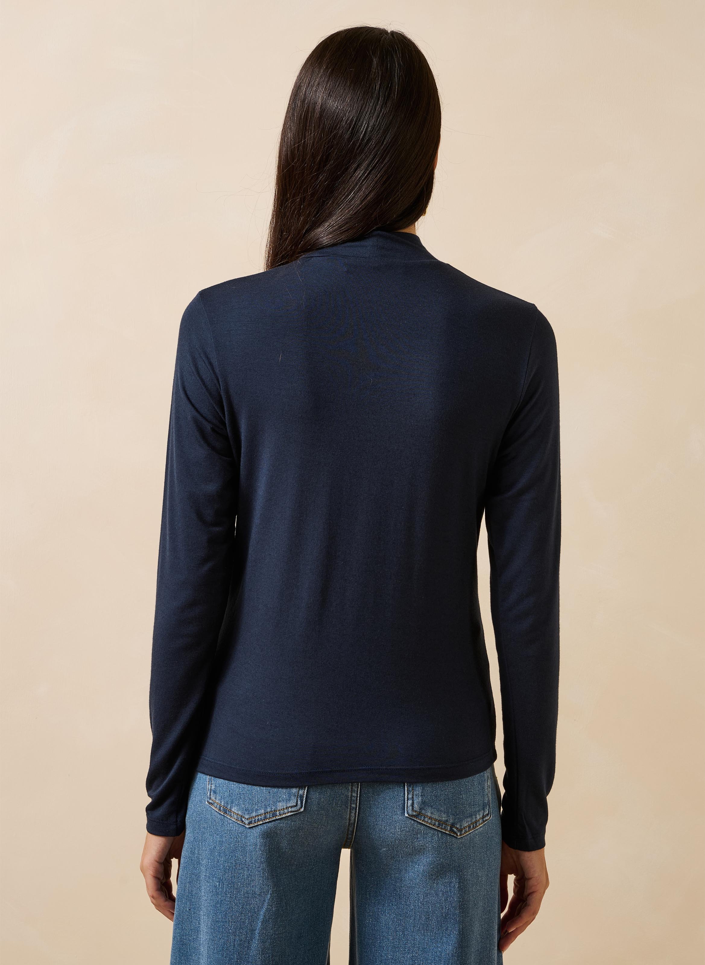 Top manches longues uni LA FEE MARABOUTEE Bleu
