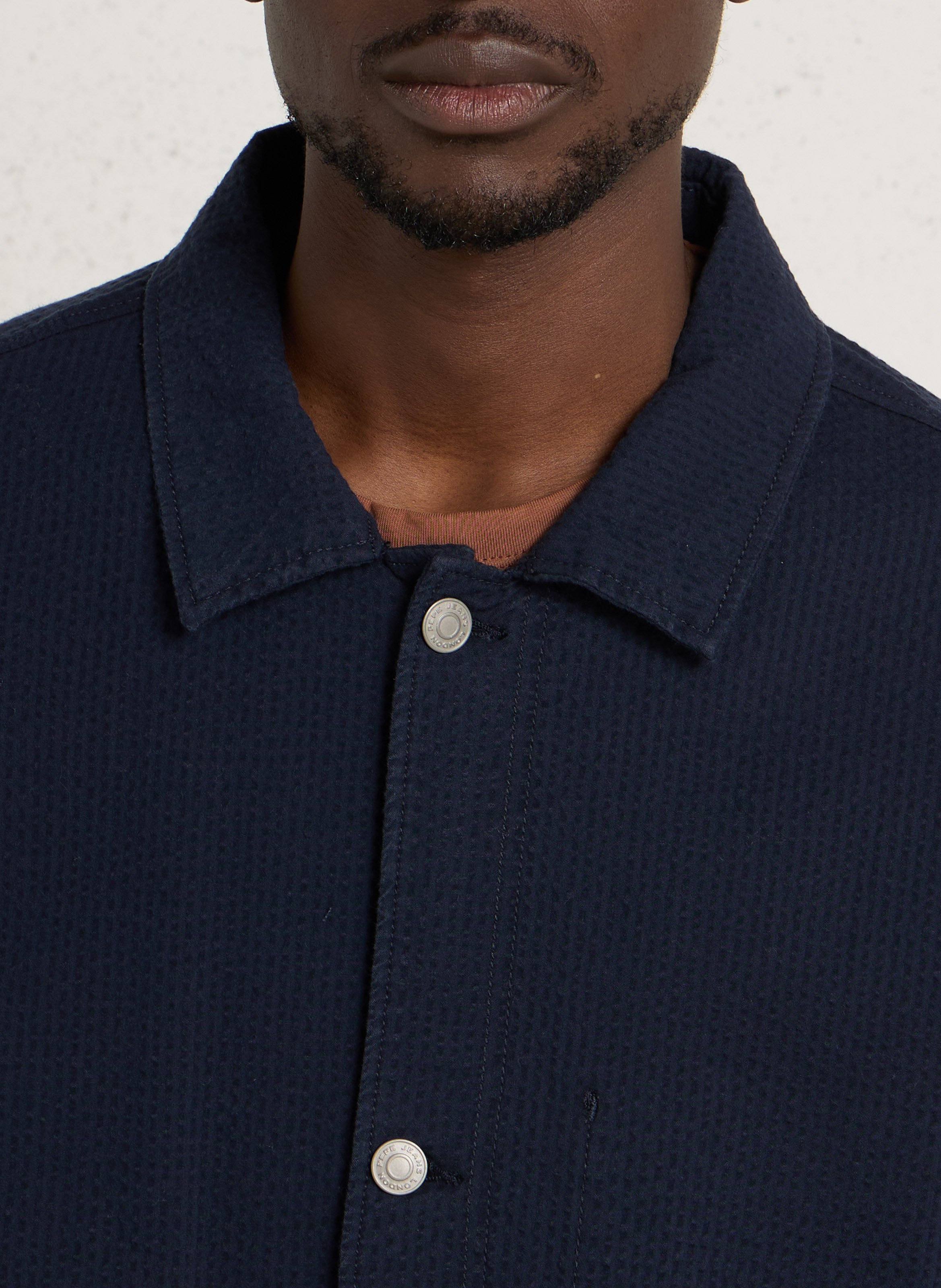 Katoenen jas met klassieke kraag PEPE JEANS Blauw