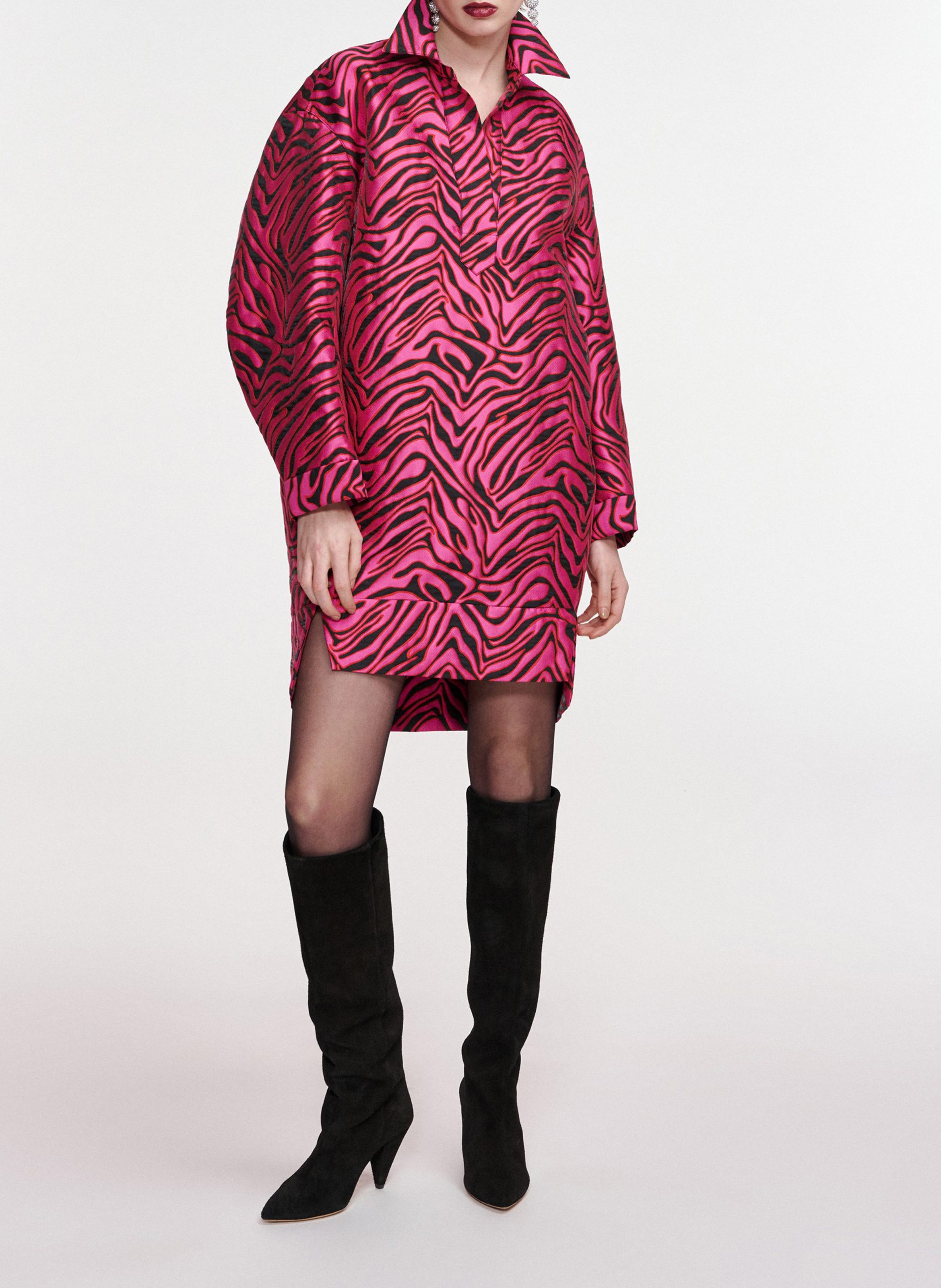 Robe courte large imprimée ESSENTIEL ANTWERP Rose