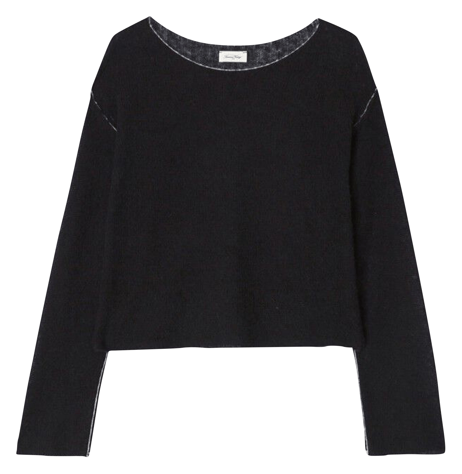 Straight-cut boat-neck sweater AMERICAN VINTAGE Black