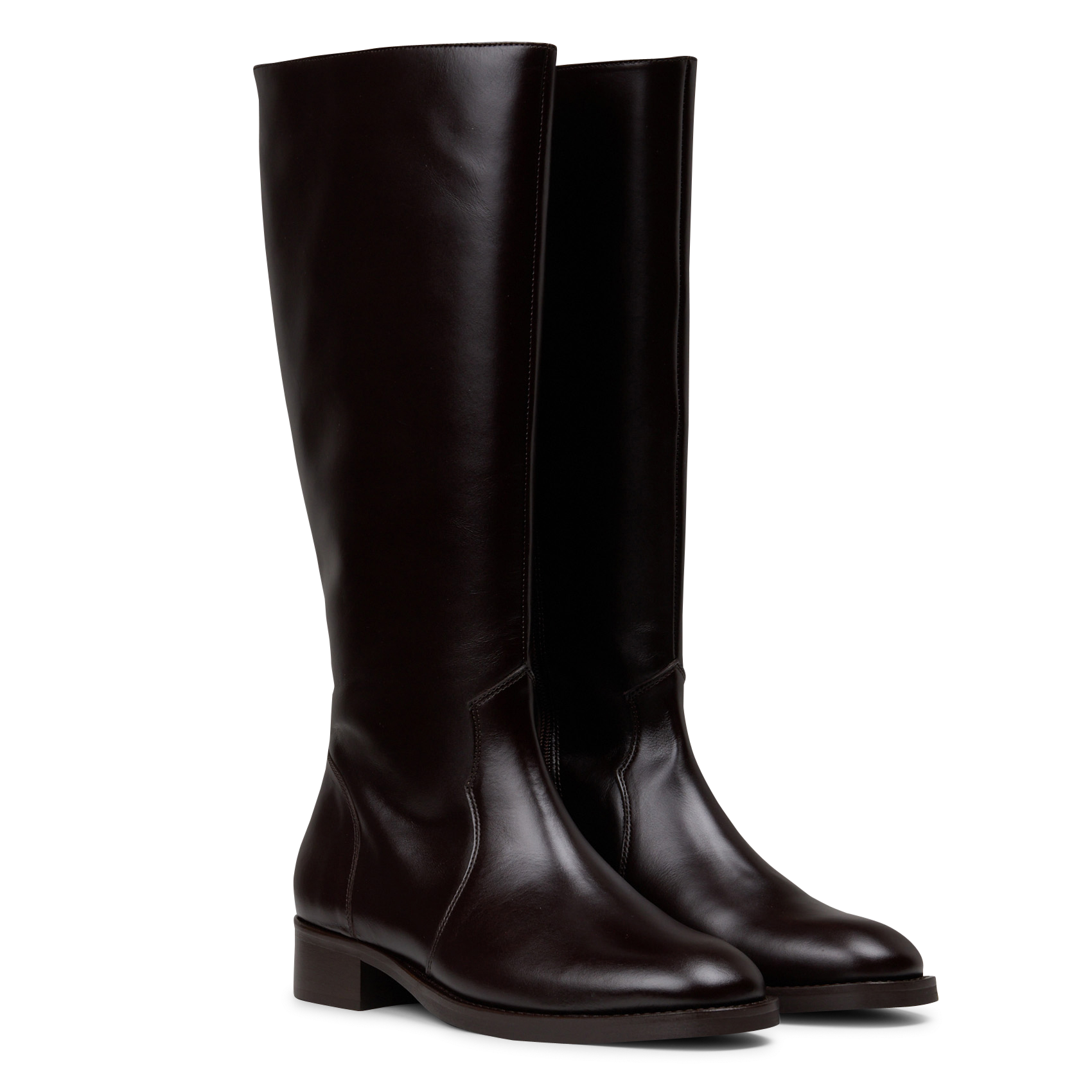 Bottes en cuir MAISON 123 Marron