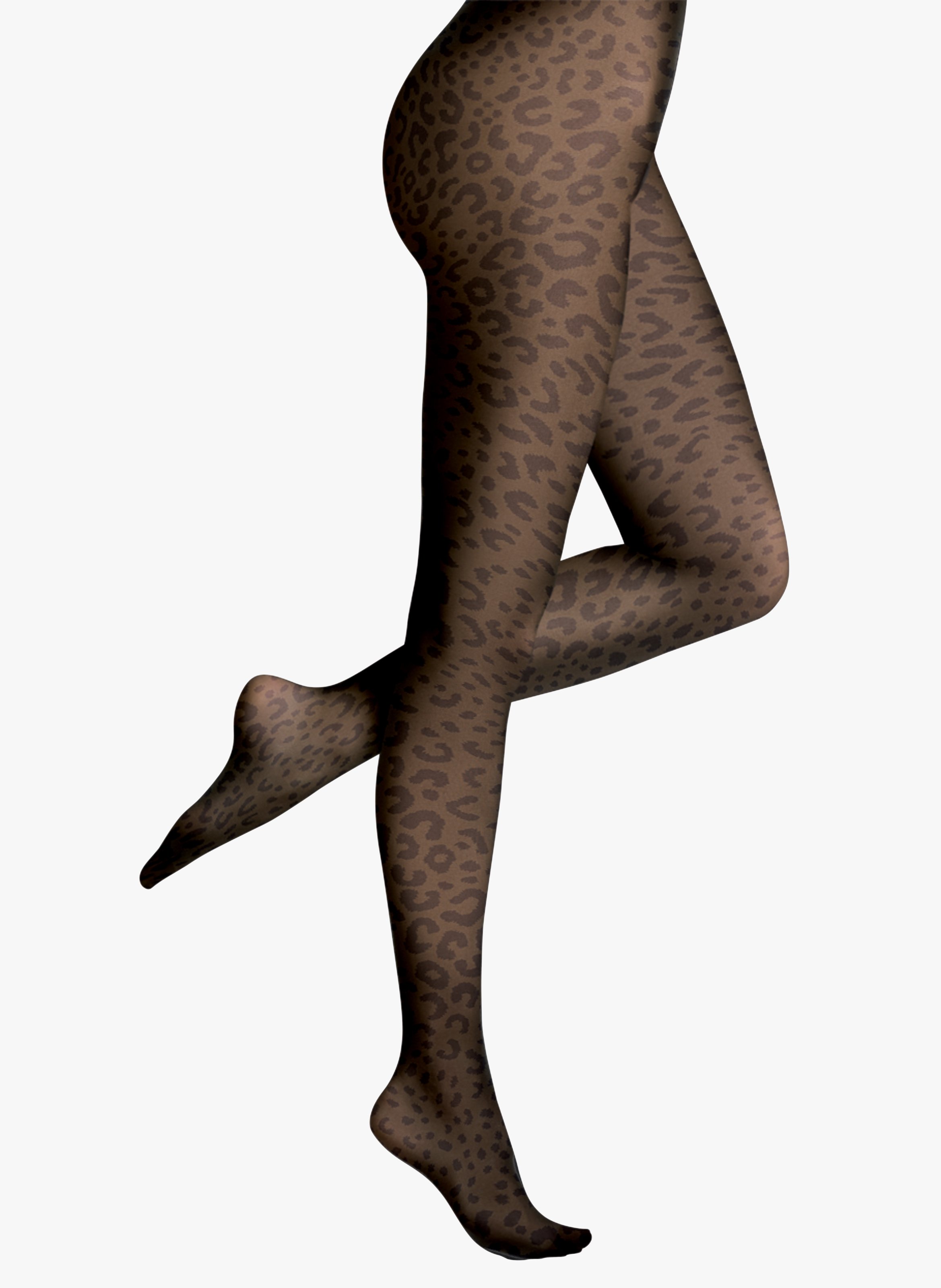 Strumpfhose mit Leoparden-Print BLEUFORET Schwarz