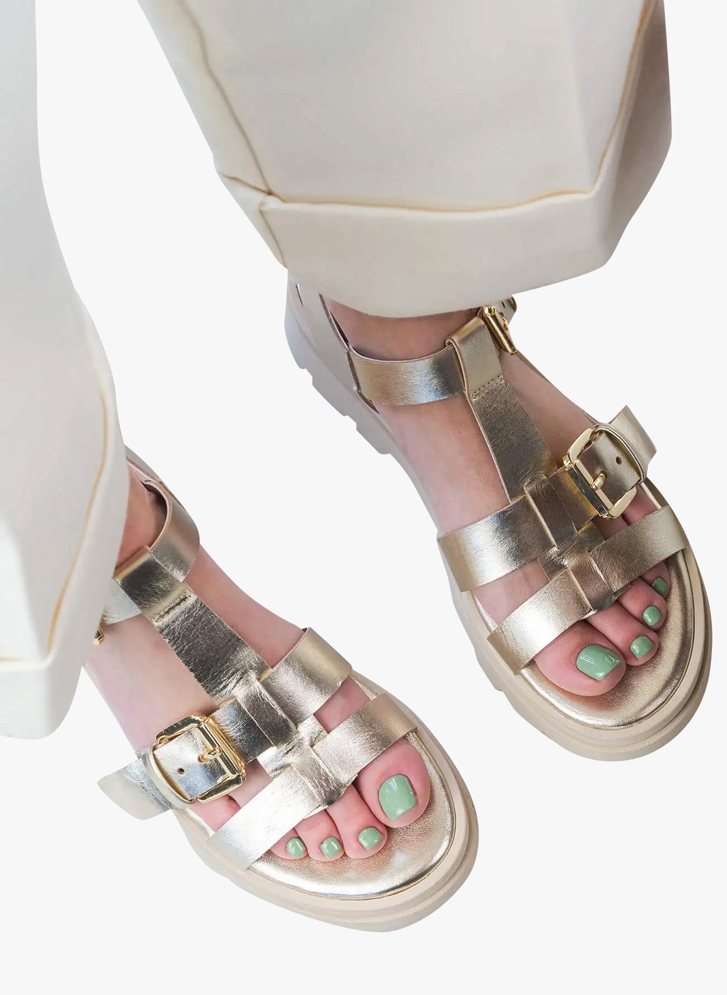 Ledersandalen BOCAGE Golden